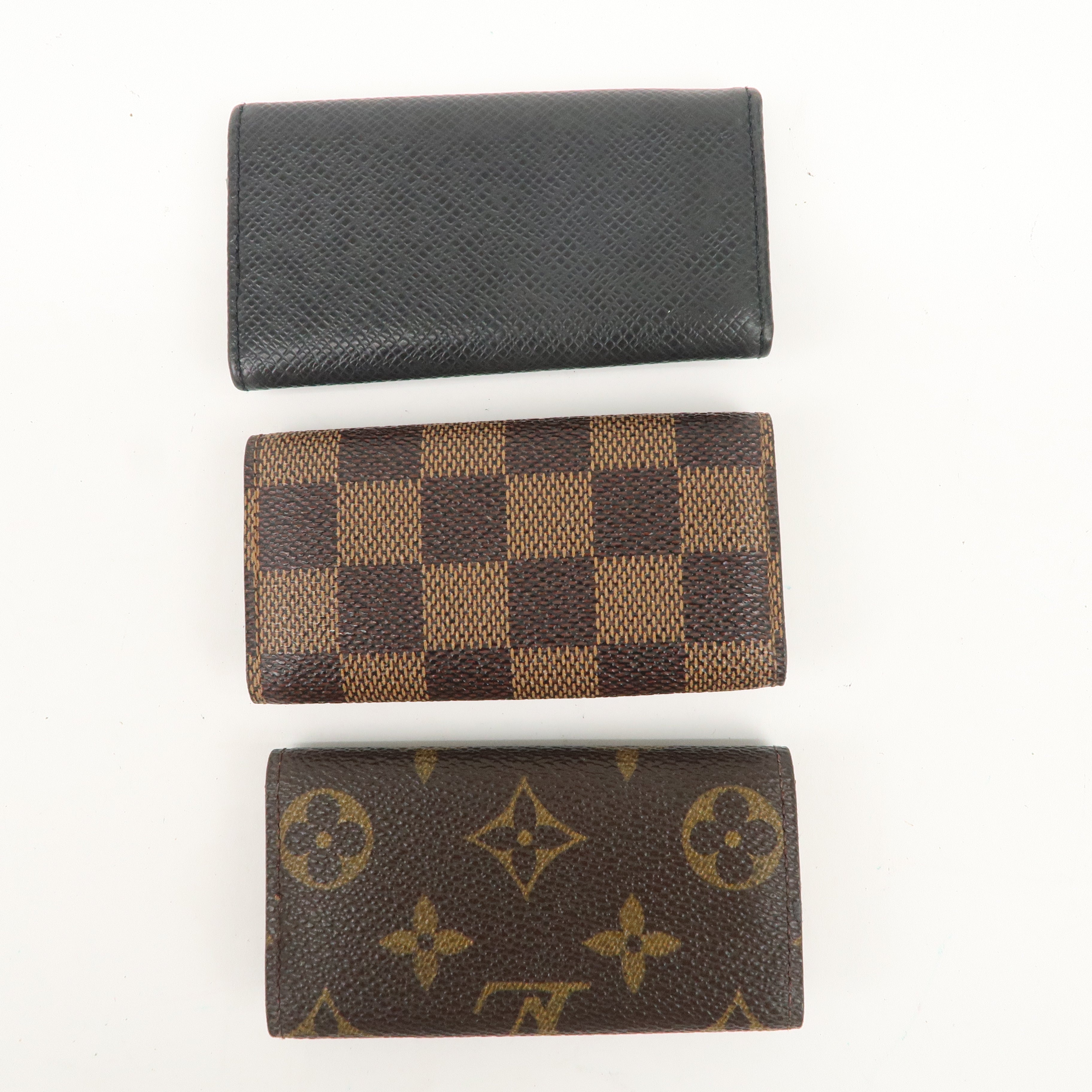 Louis Vuitton Damier Monogram Taiga Set of 3 Multicles 4 Key Case Used