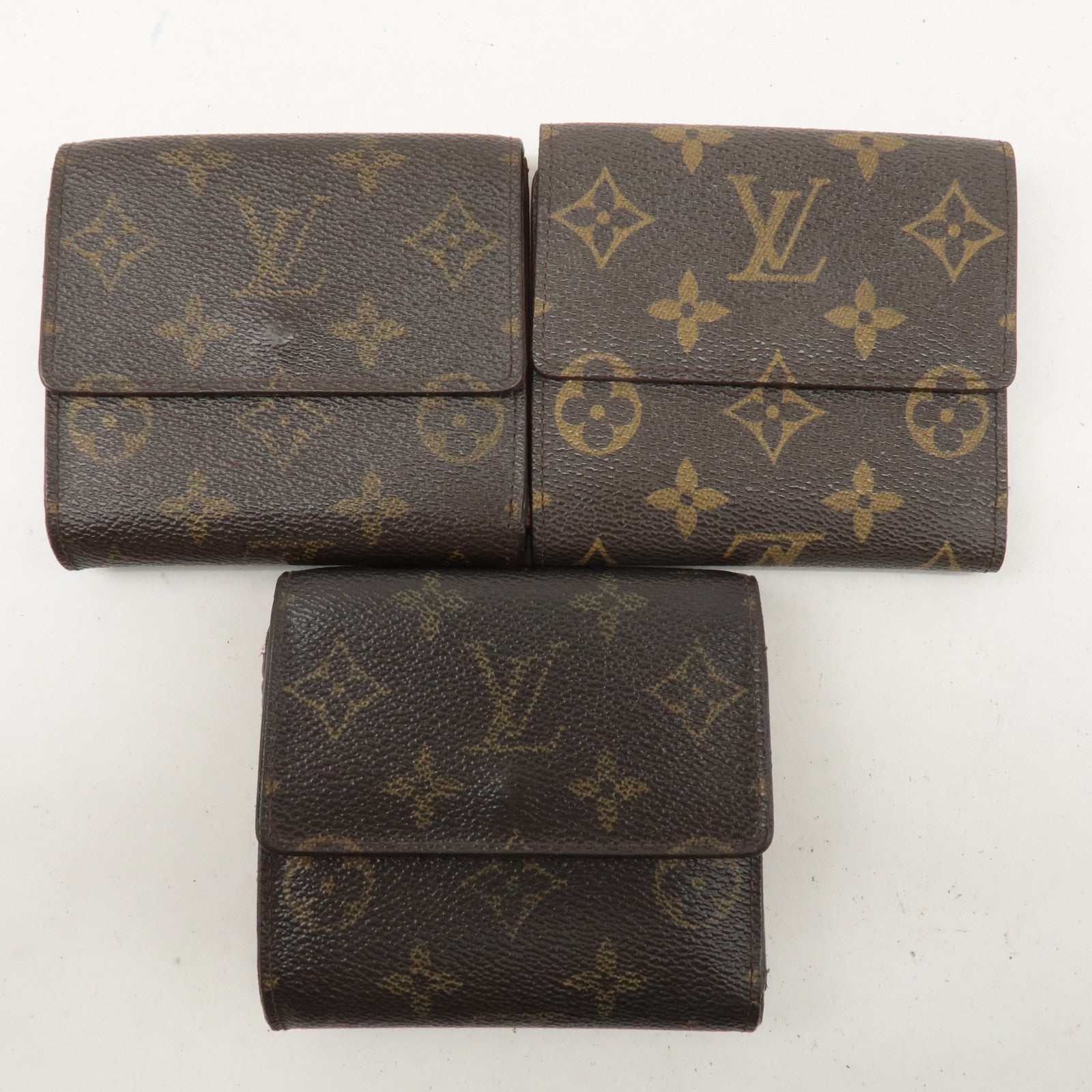 Louis Vuitton Monogram Set of 3 Porte Monnaie Billet Carte Credit