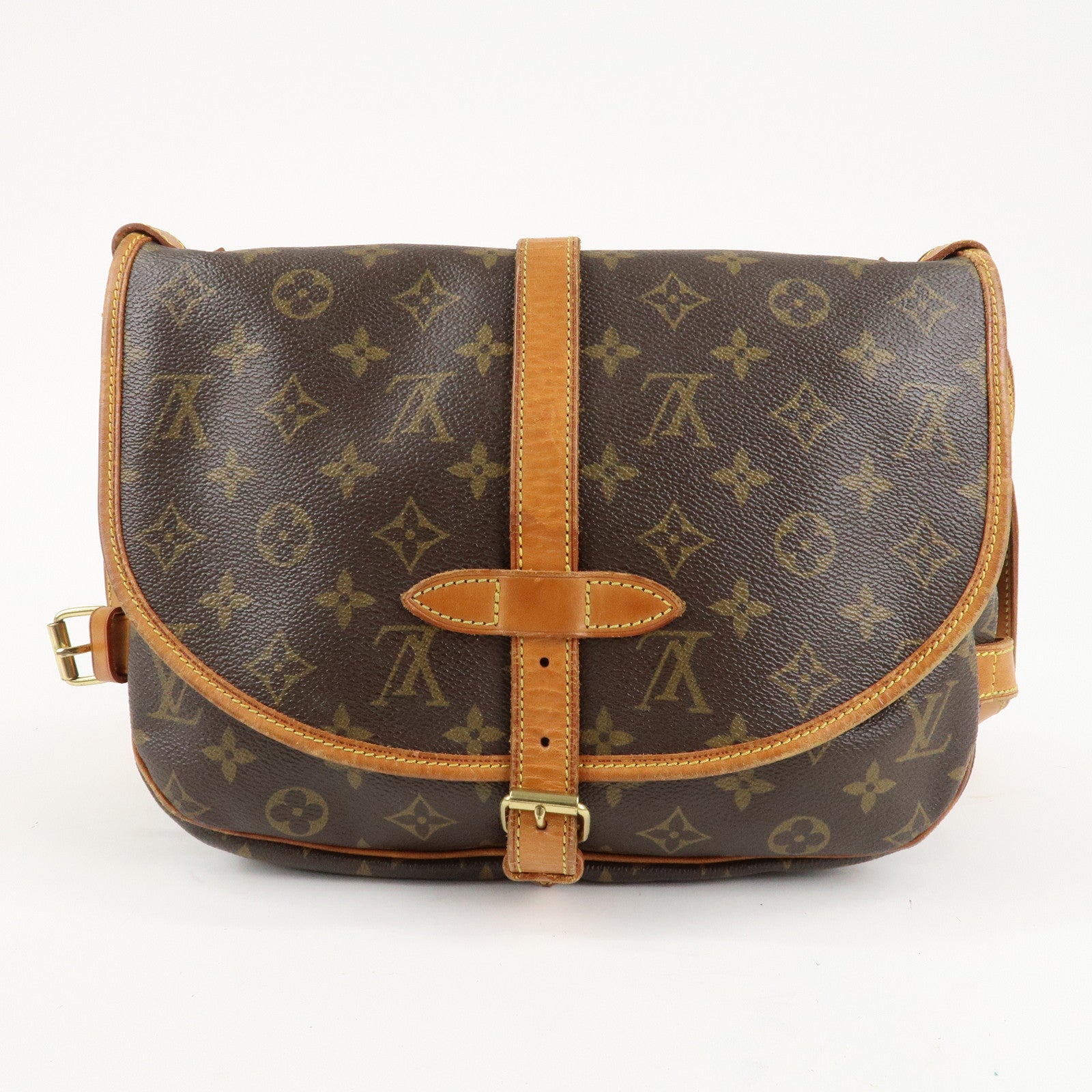 Louis Vuitton Monogram Saumur 30 Crossbody Bag Brown M42256 Used