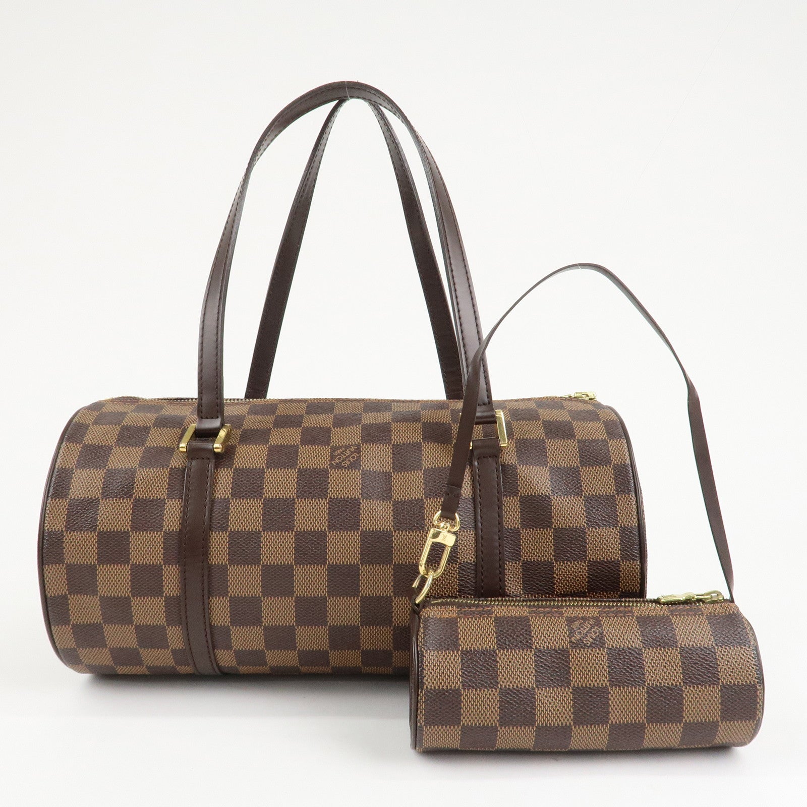 Louis Vuitton Damier Papillon 30 Hand Bag 
Pouch Brown N51303 Used