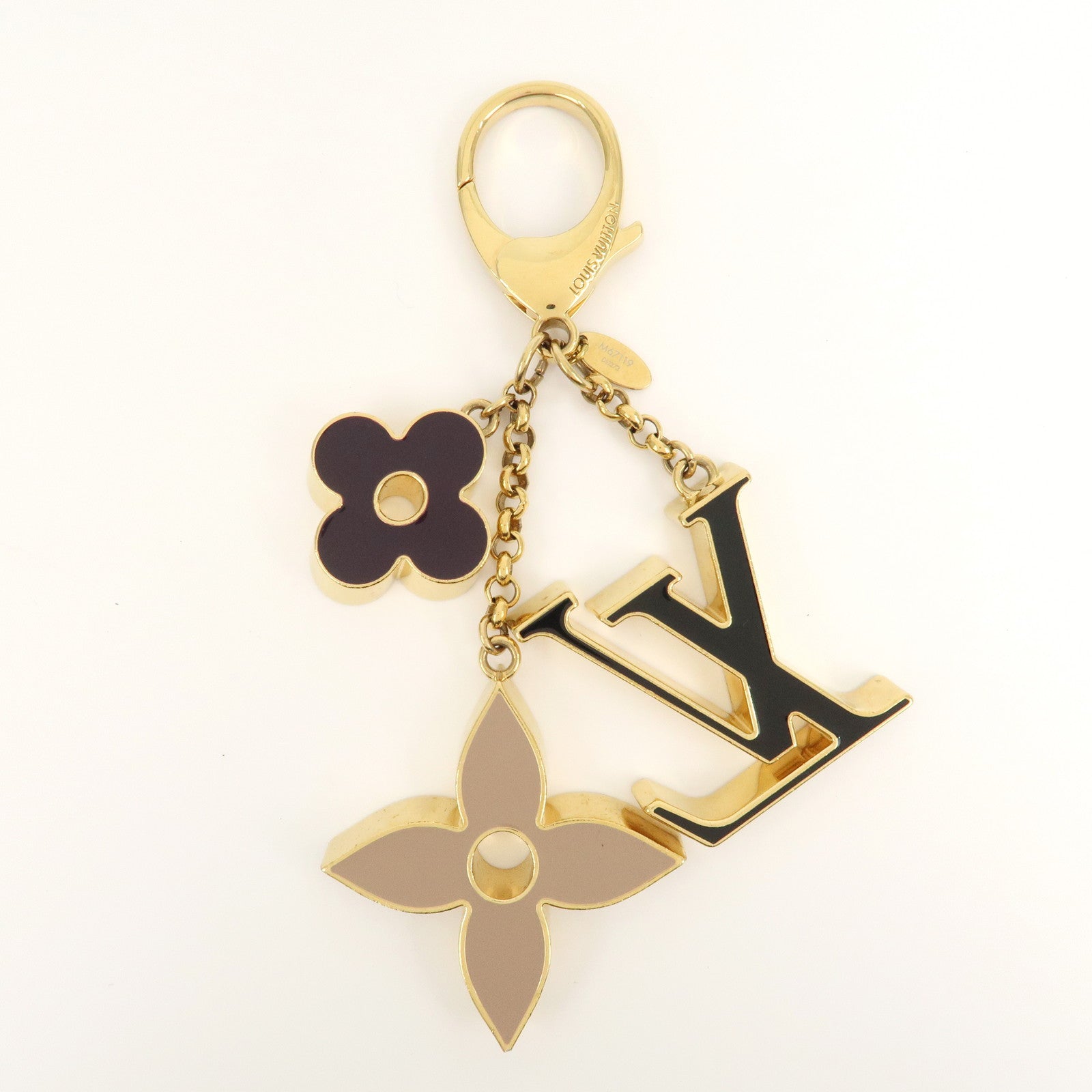 Louis Vuitton Fleur de Monogram Key Chain Bag Charm M67119 Used