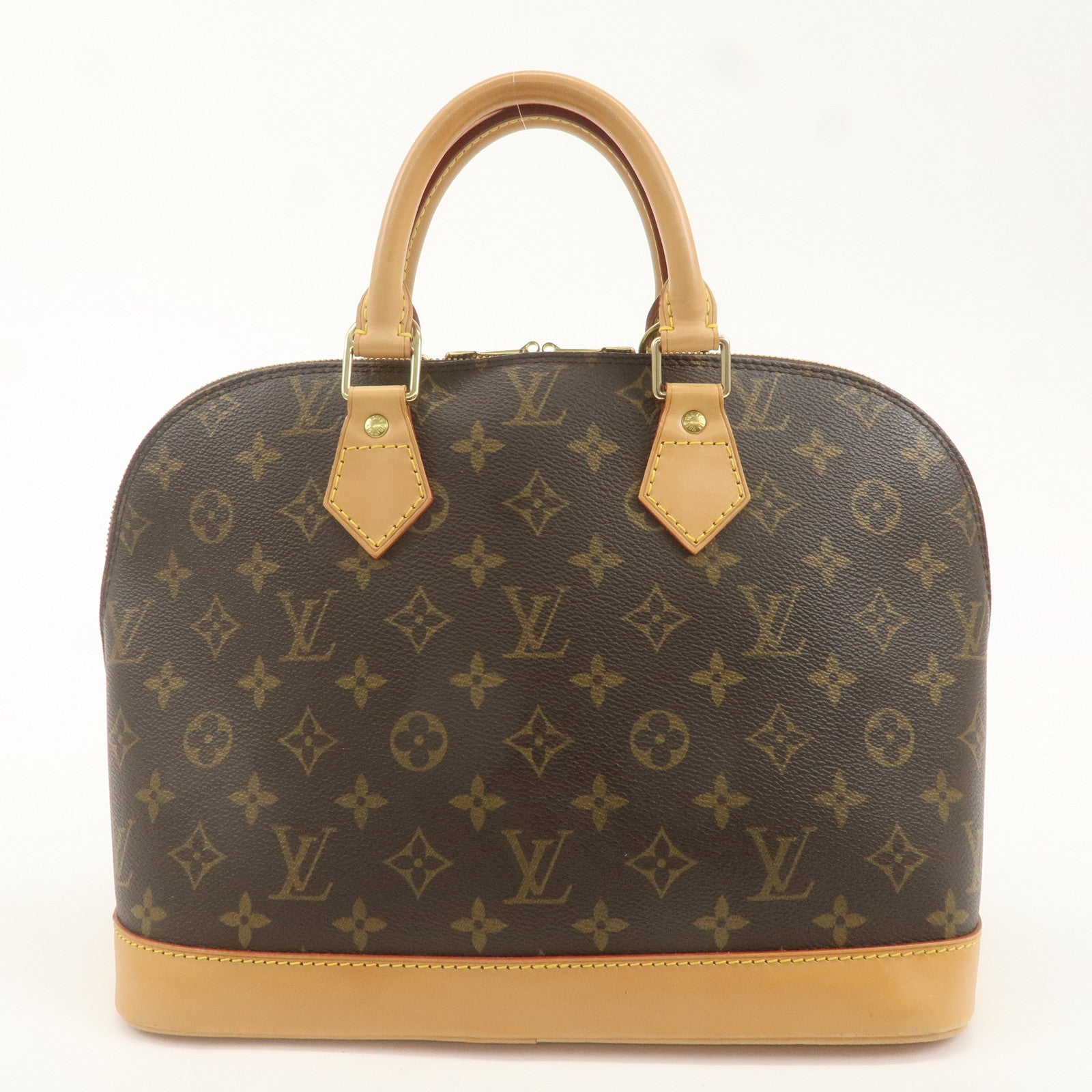 Louis Vuitton Monogram Alma Hand Bag Brown Brown M51130