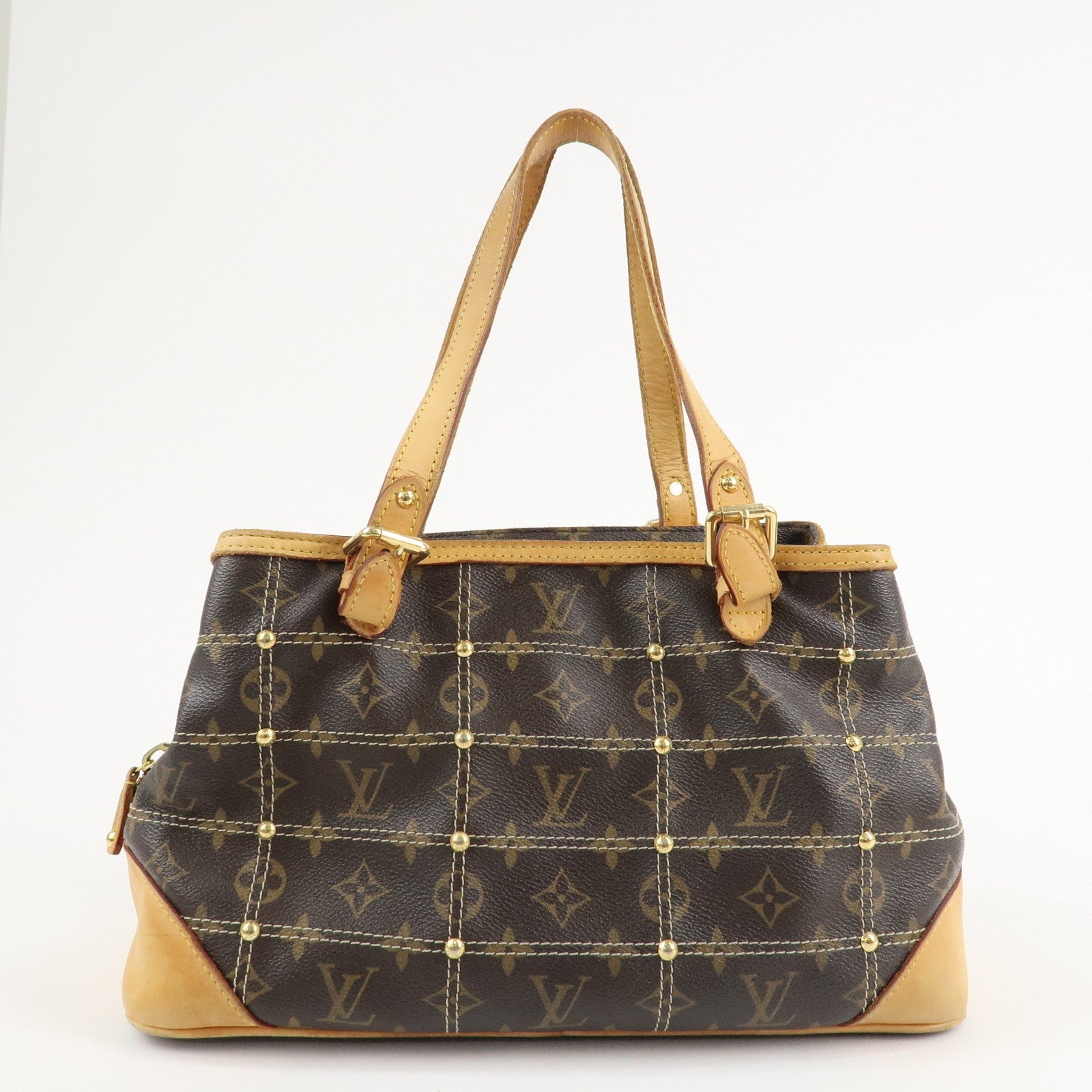 Louis Vuitton Monogram Rivet Hand Bag Shoulder Bag M40140 Used