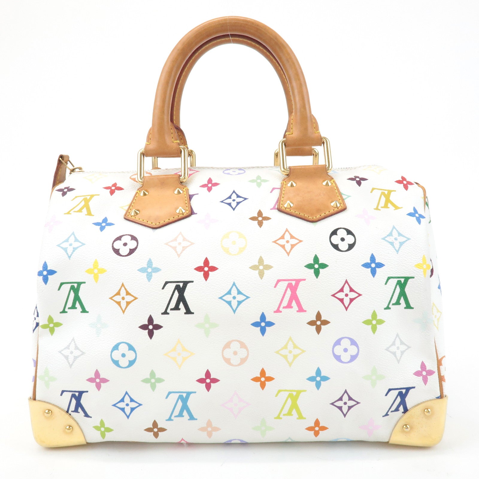 Louis Vuitton Monogram Multicolor Speedy 30 Hand Bag Blanc M92642