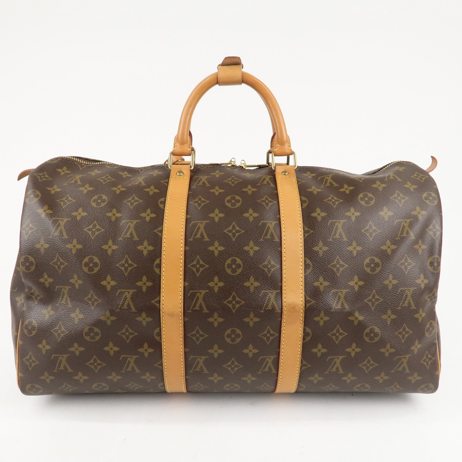 Louis Vuitton Monogram Keep All 50 Boston Bag Brown M41426 Used