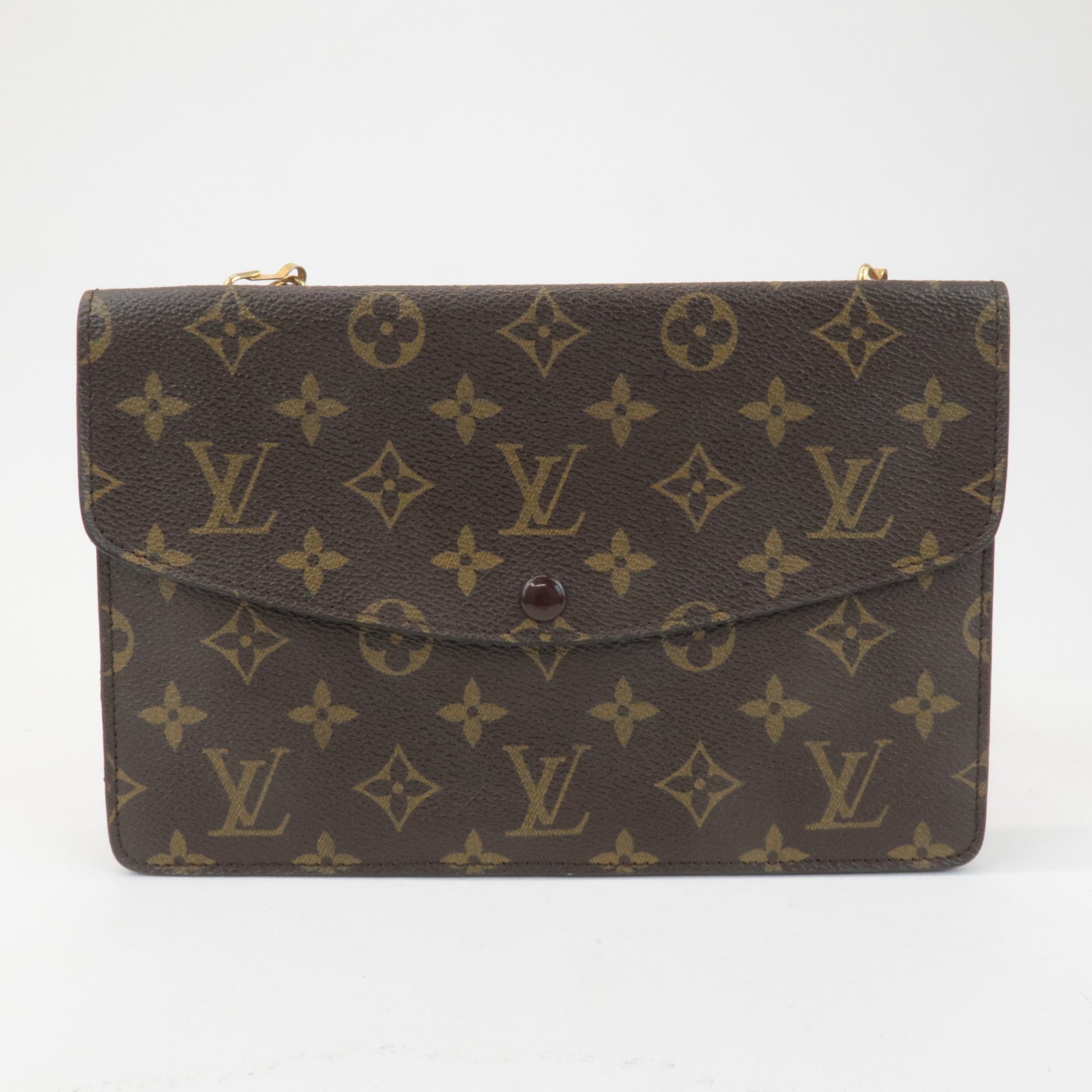 Louis Vuitton Monogram Double Lava Shoulder Bag Brown M51815 Used