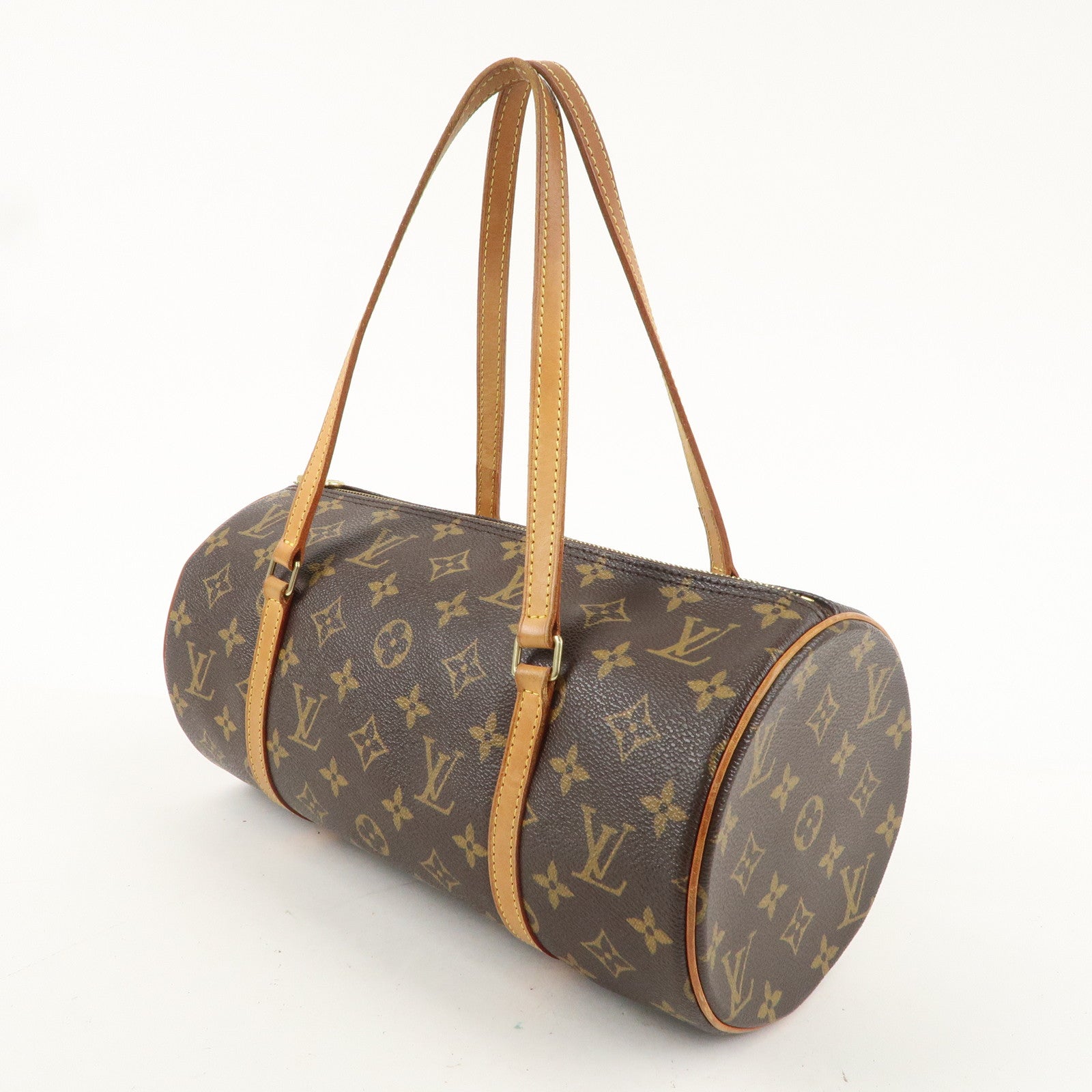 Louis Vuitton Monogram Papillon 30 Hand Bag Brown M51385