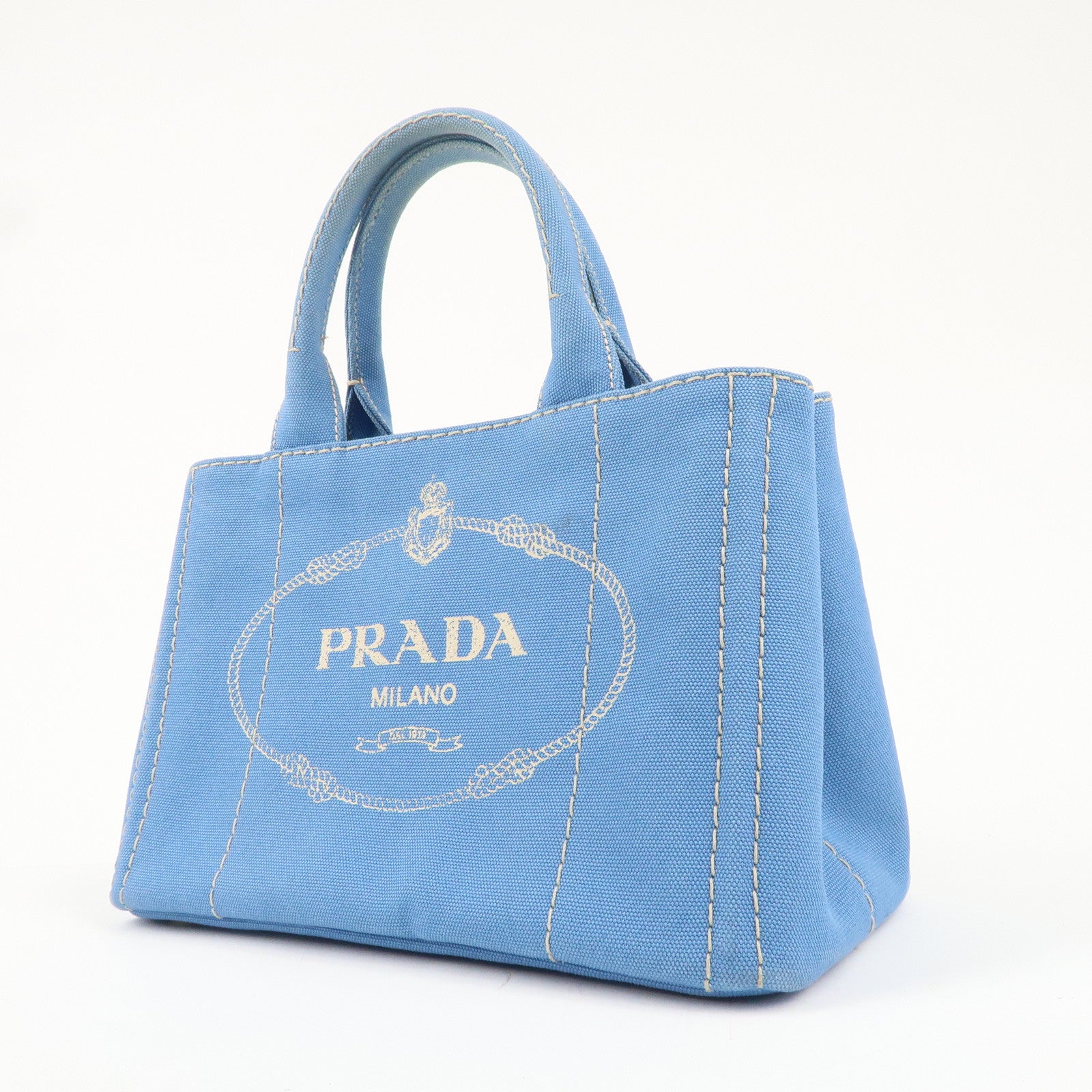 PRADA Canvas Canapa Mini Tote Bag Hand Bag