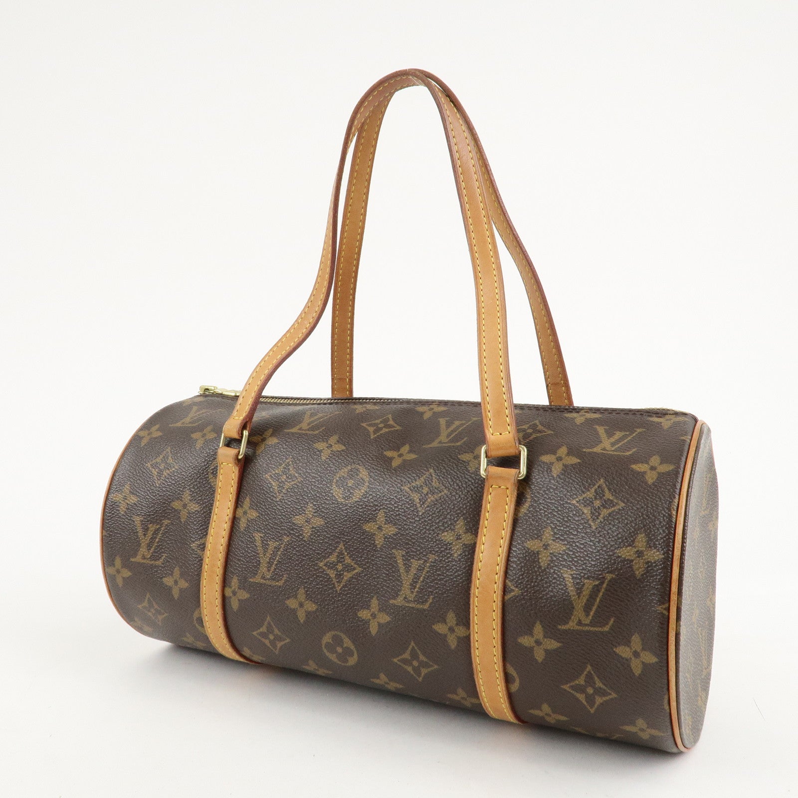 Louis Vuitton Monogram Papillon 30 Hand Bag Brown M51385 Used