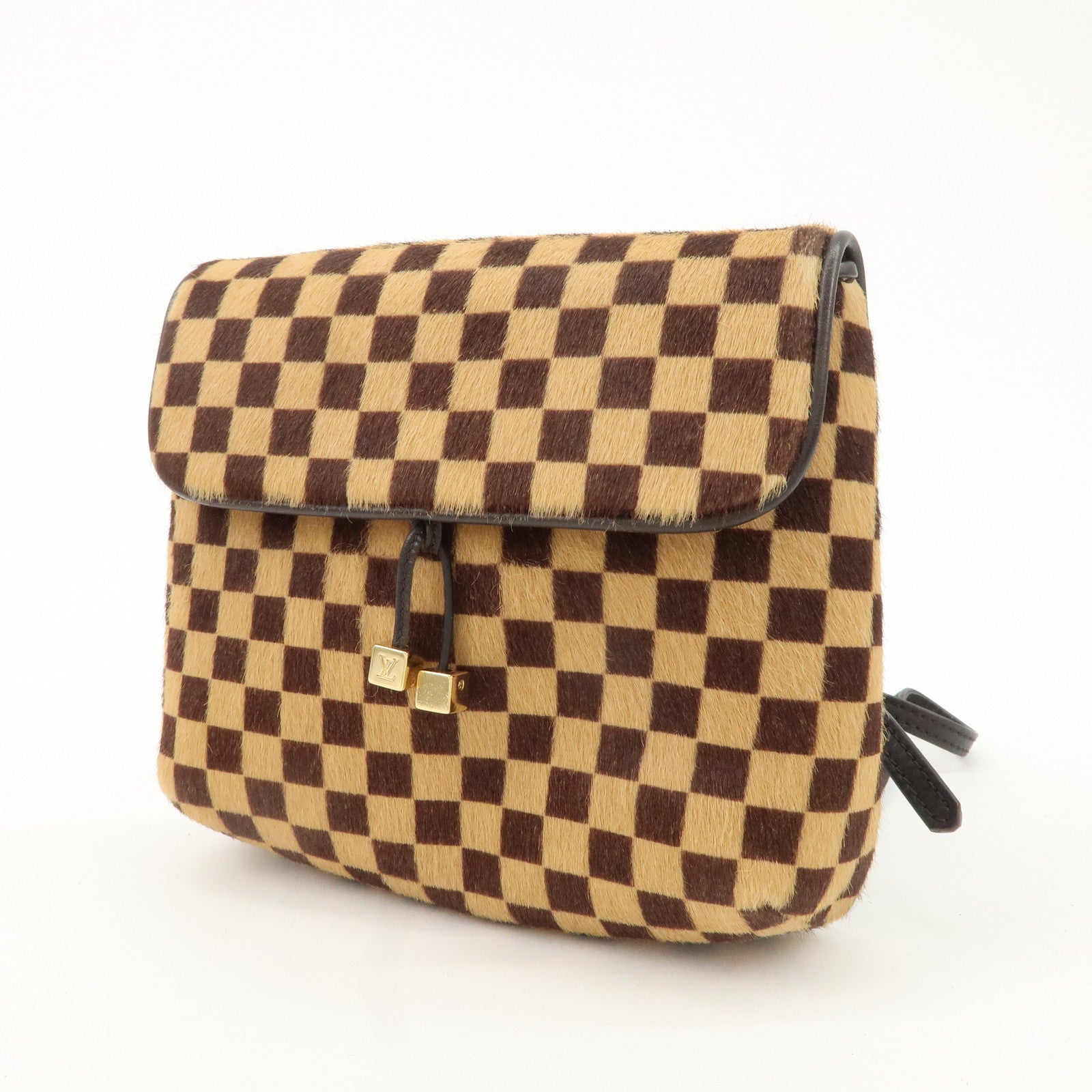 Louis Vuitton Damier Sauvage Gazelle Beige Shoulder Bag M92130 Used