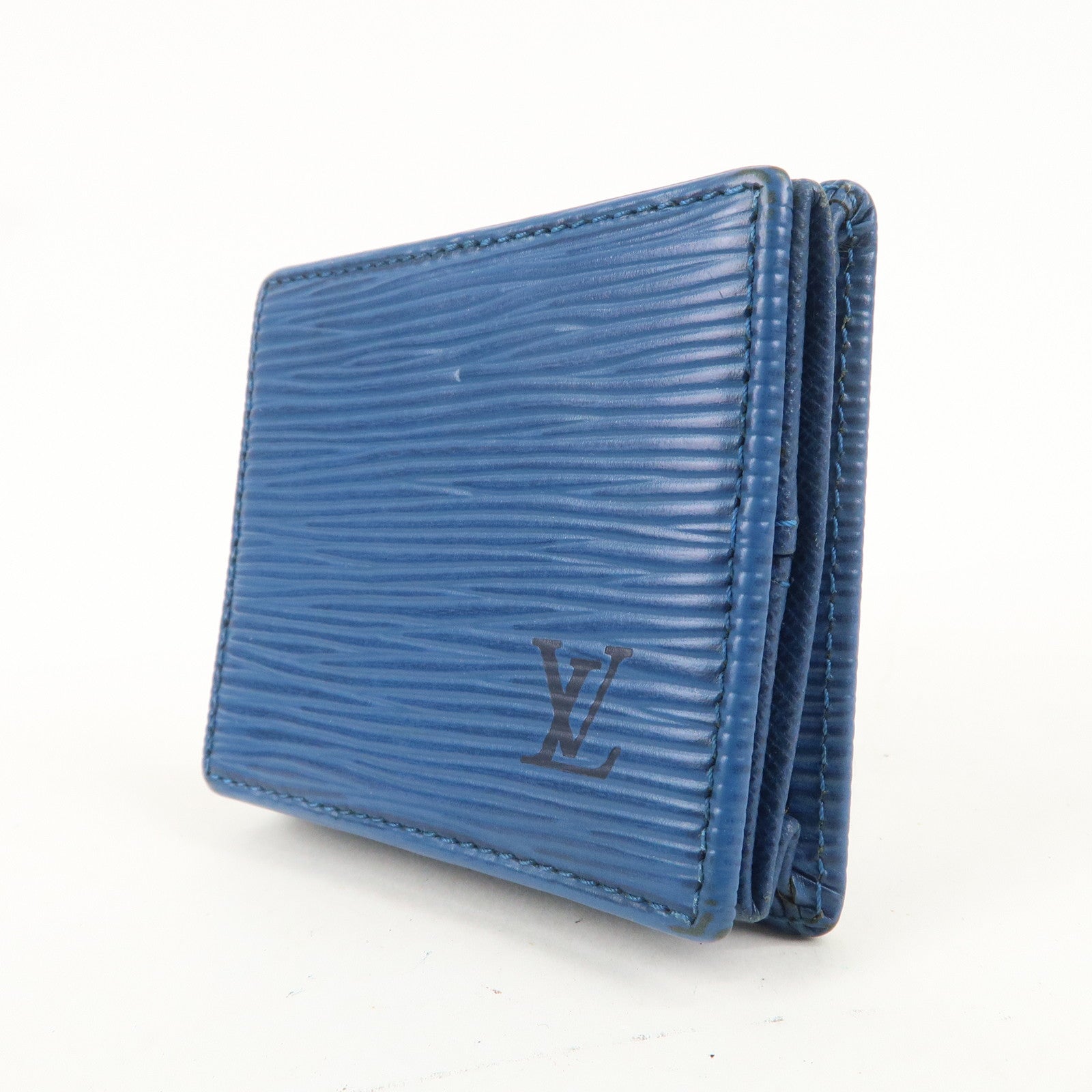 Louis Vuitton Epi Porte Monnaie Bowatt CoinCase Toledo Blue M63695