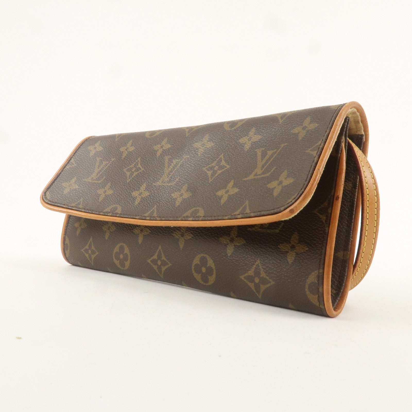 Louis Vuitton Monogram Pochette Twin GM 2Way Bag Brown M51852