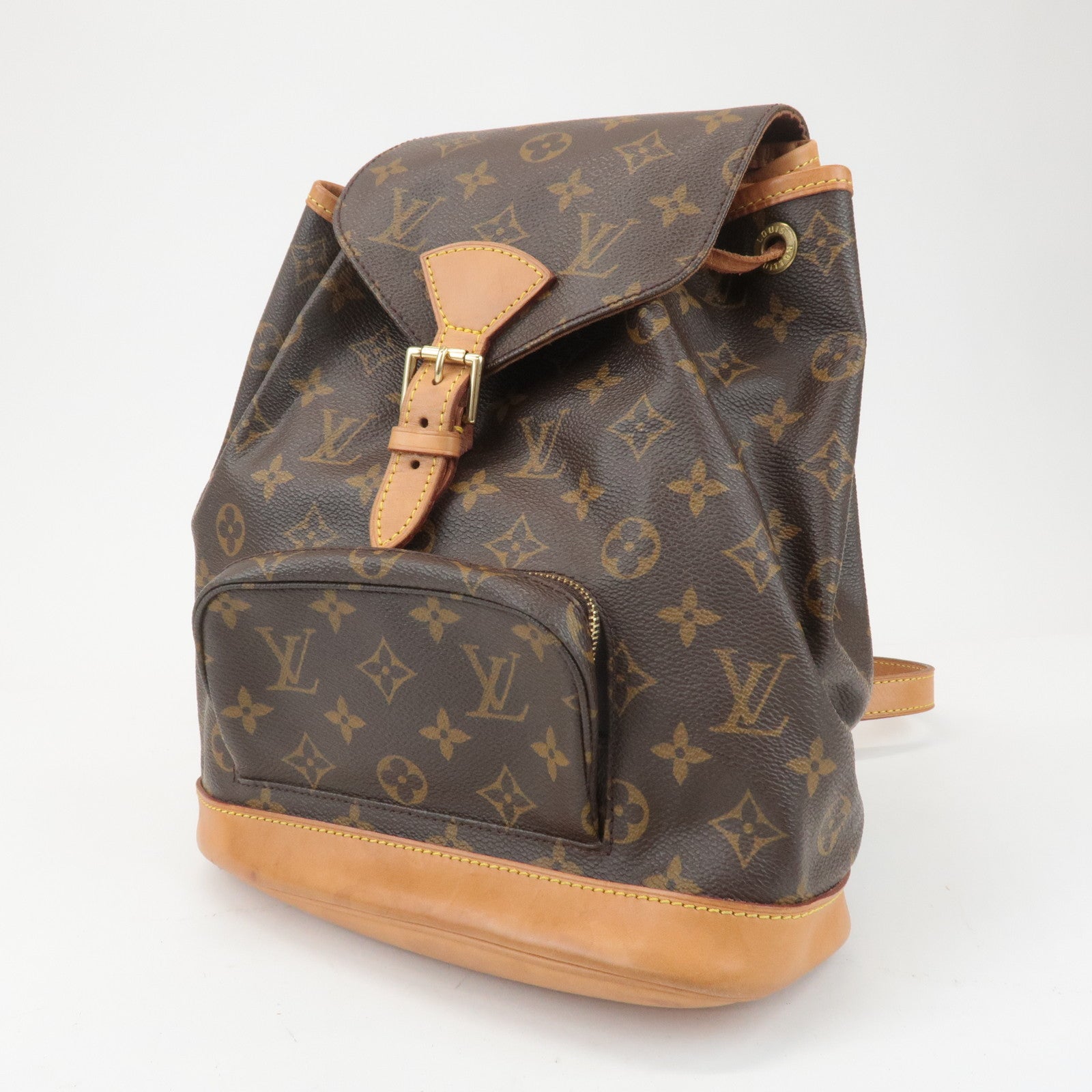 Louis Vuitton Monogram Montsouris MM Back Pack Brown M51136 Used