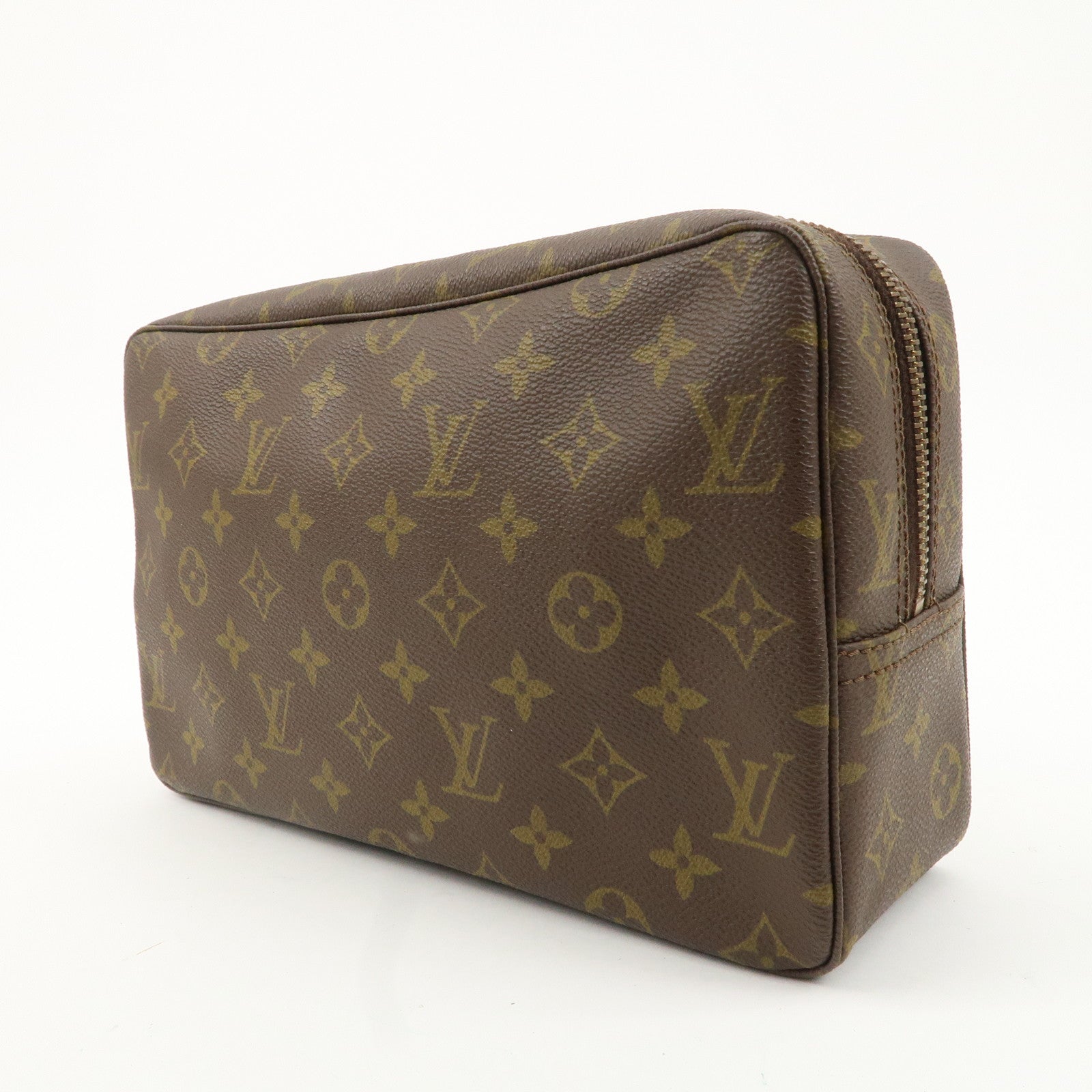 Louis Vuitton Monogram Trousse Toilette 28 Pouch Brown M47522 Used