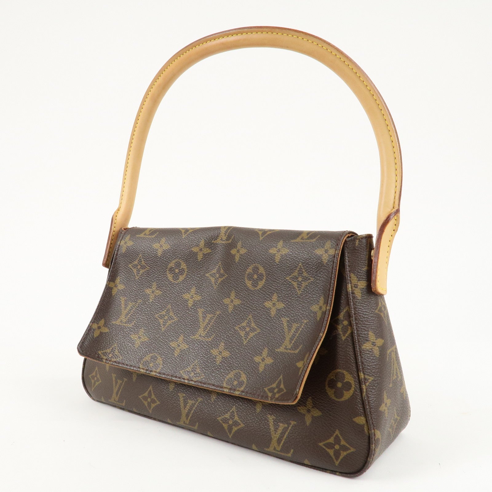 Louis Vuitton Monogram Mini Looping Shoulder Bag Hand Bag M51147 Used