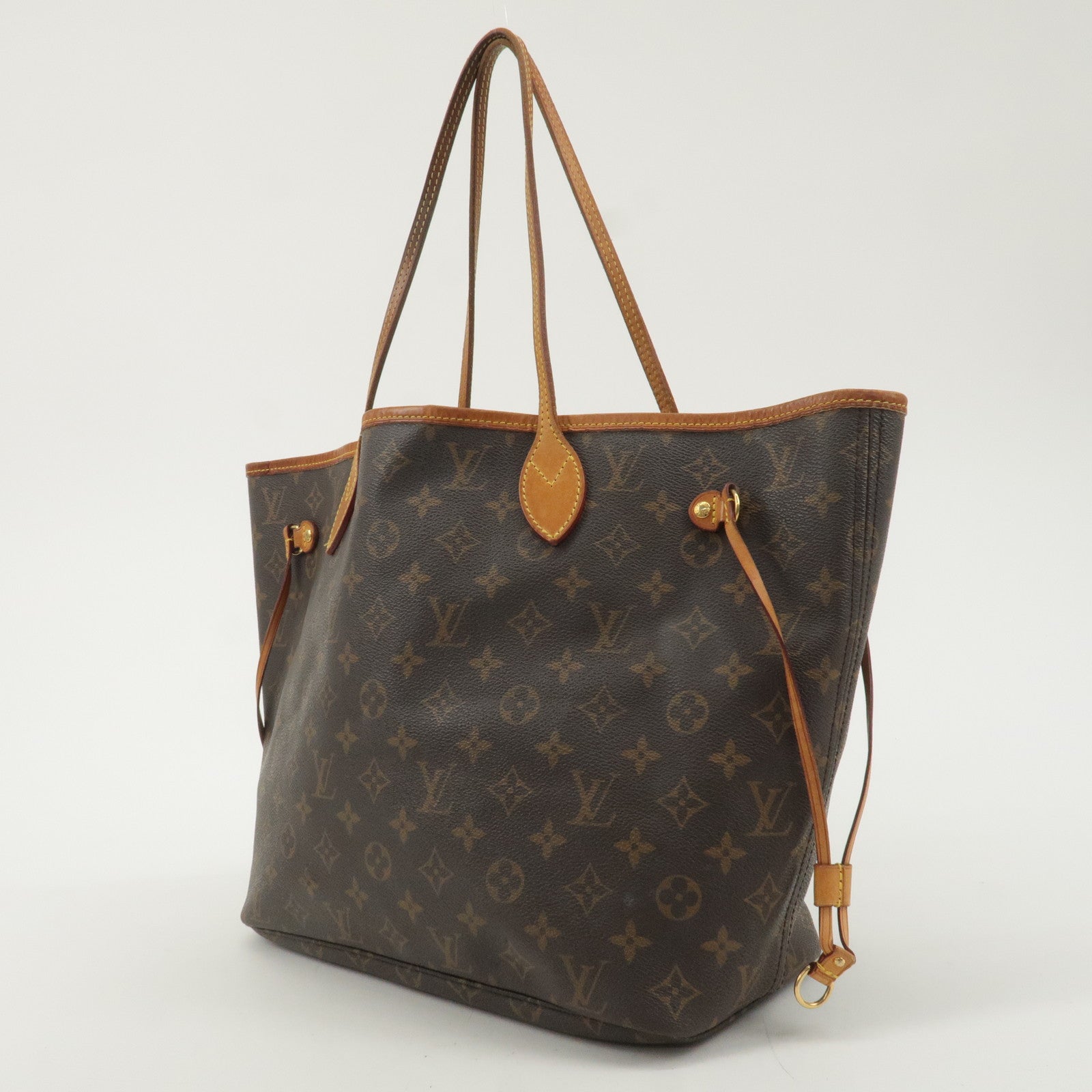 Louis Vuitton Monogram Neverfull MM Tote Bag Brown M40156