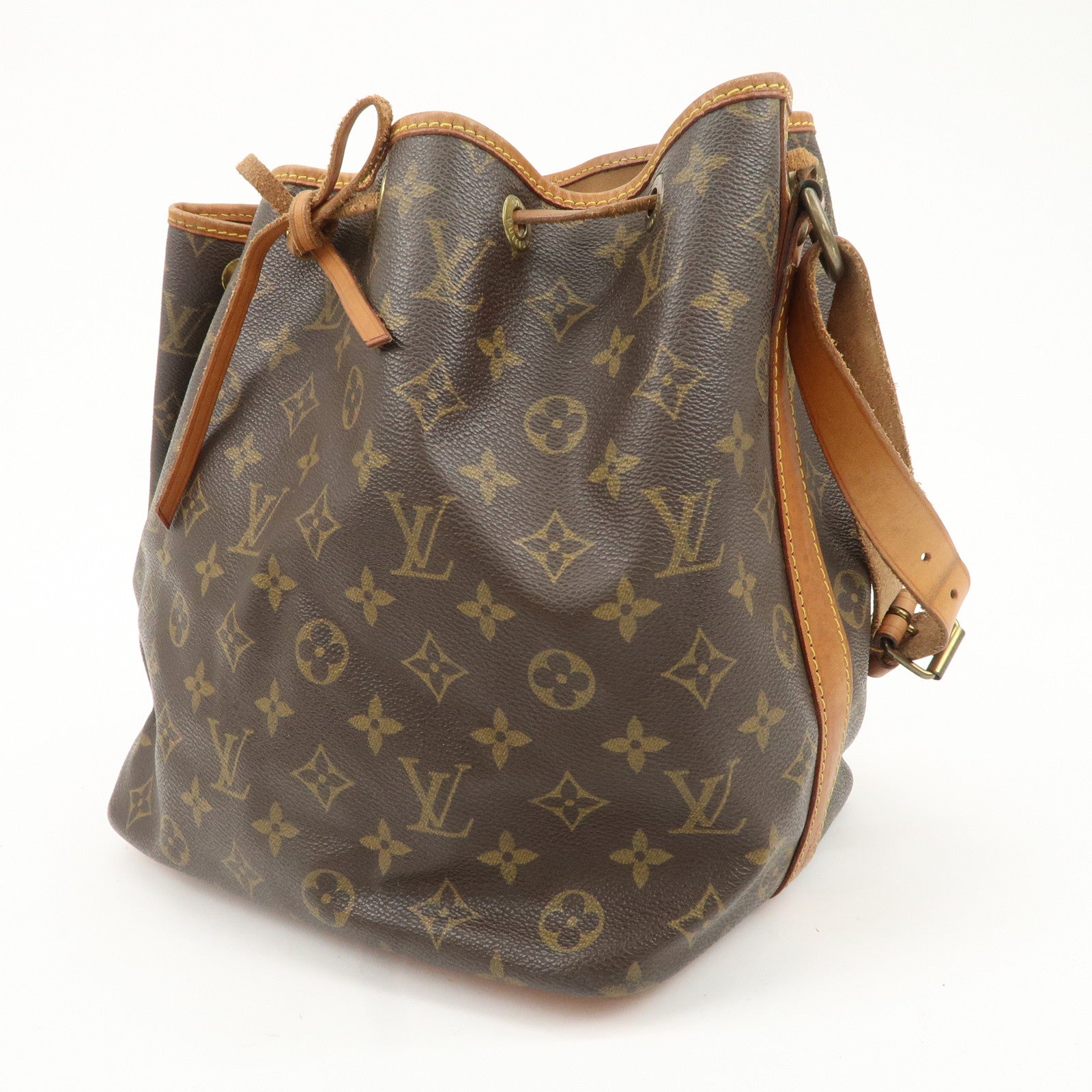 Louis Vuitton Monogram Petit Noe Shoulder Bag Brown M42226 Used