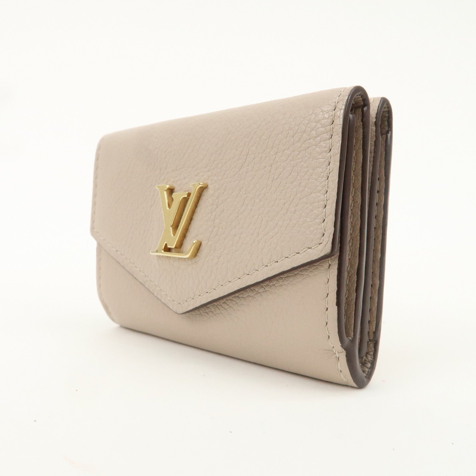 Louis Vuitton Portefeuille Lock Mini Wallet Greige M69340