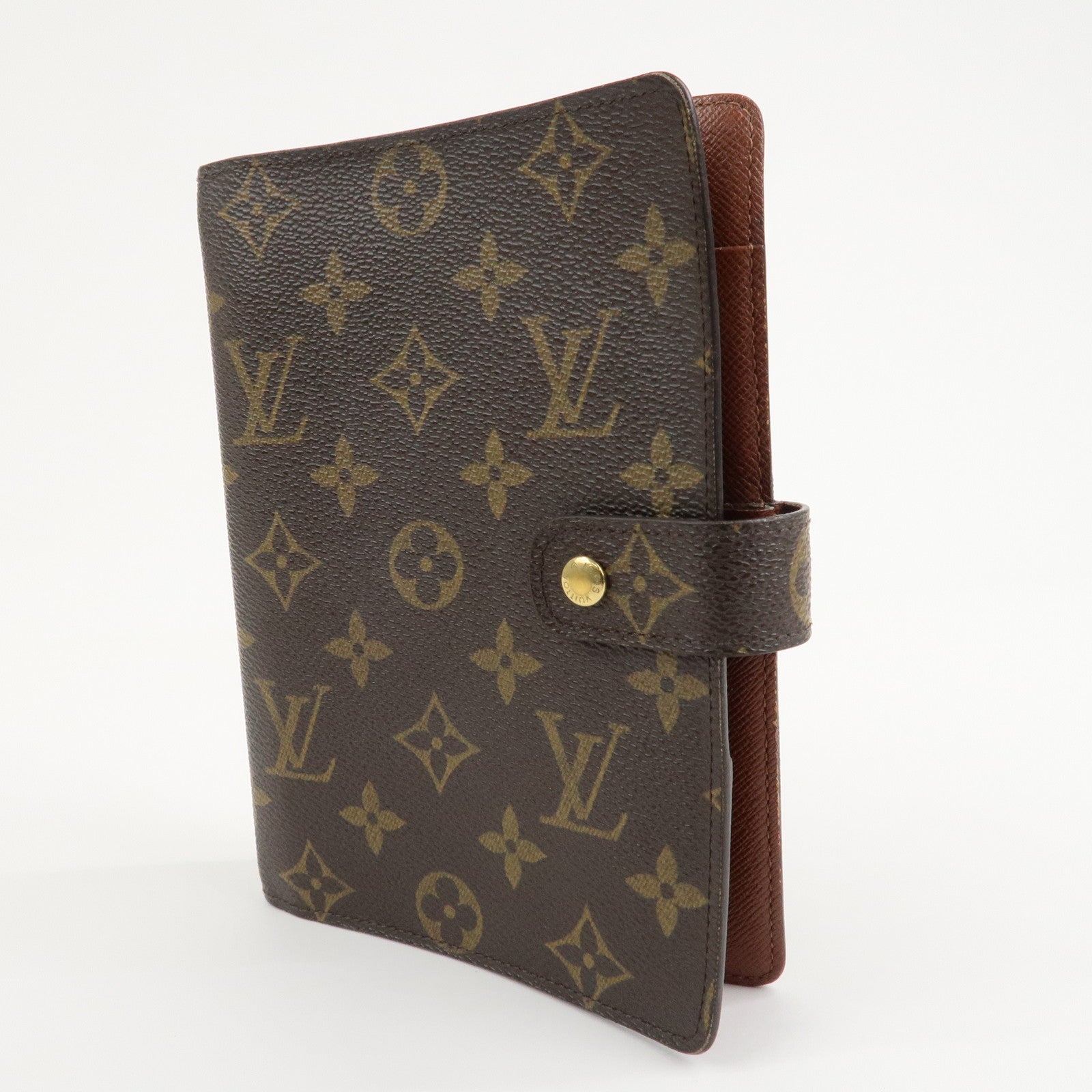 Louis Vuitton Monogram Agenda MM Planner Cover Brown R20105 Used