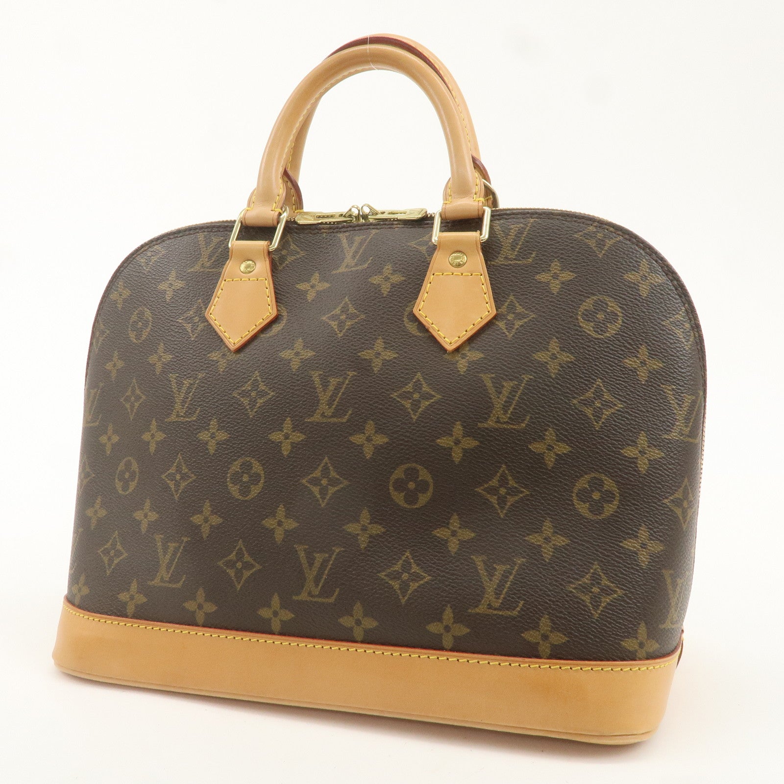 Louis Vuitton Monogram Alma Hand Bag Brown Brown M51130