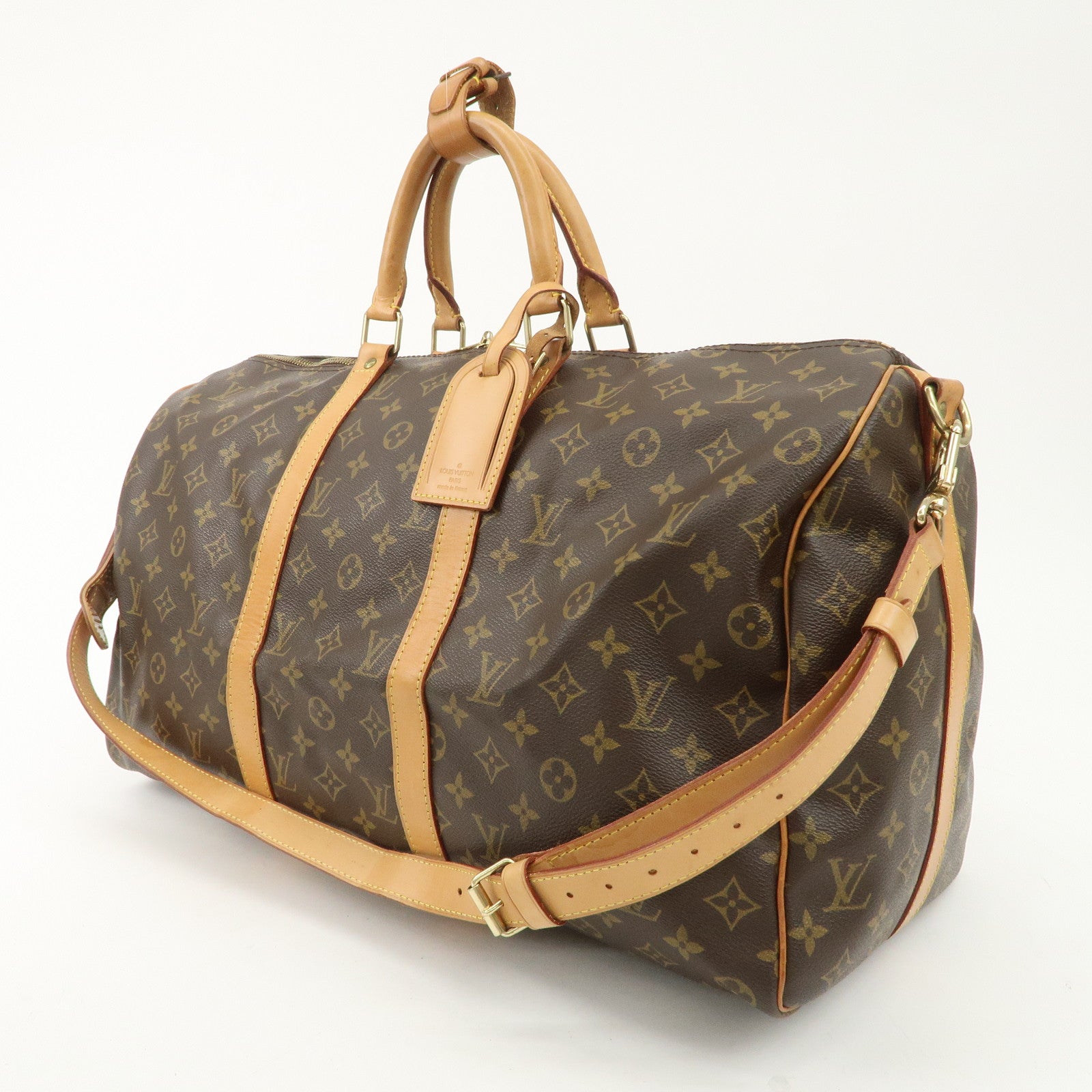 Louis Vuitton Monogram Keep All Bandouliere 50 Boston Bag M41416 Used