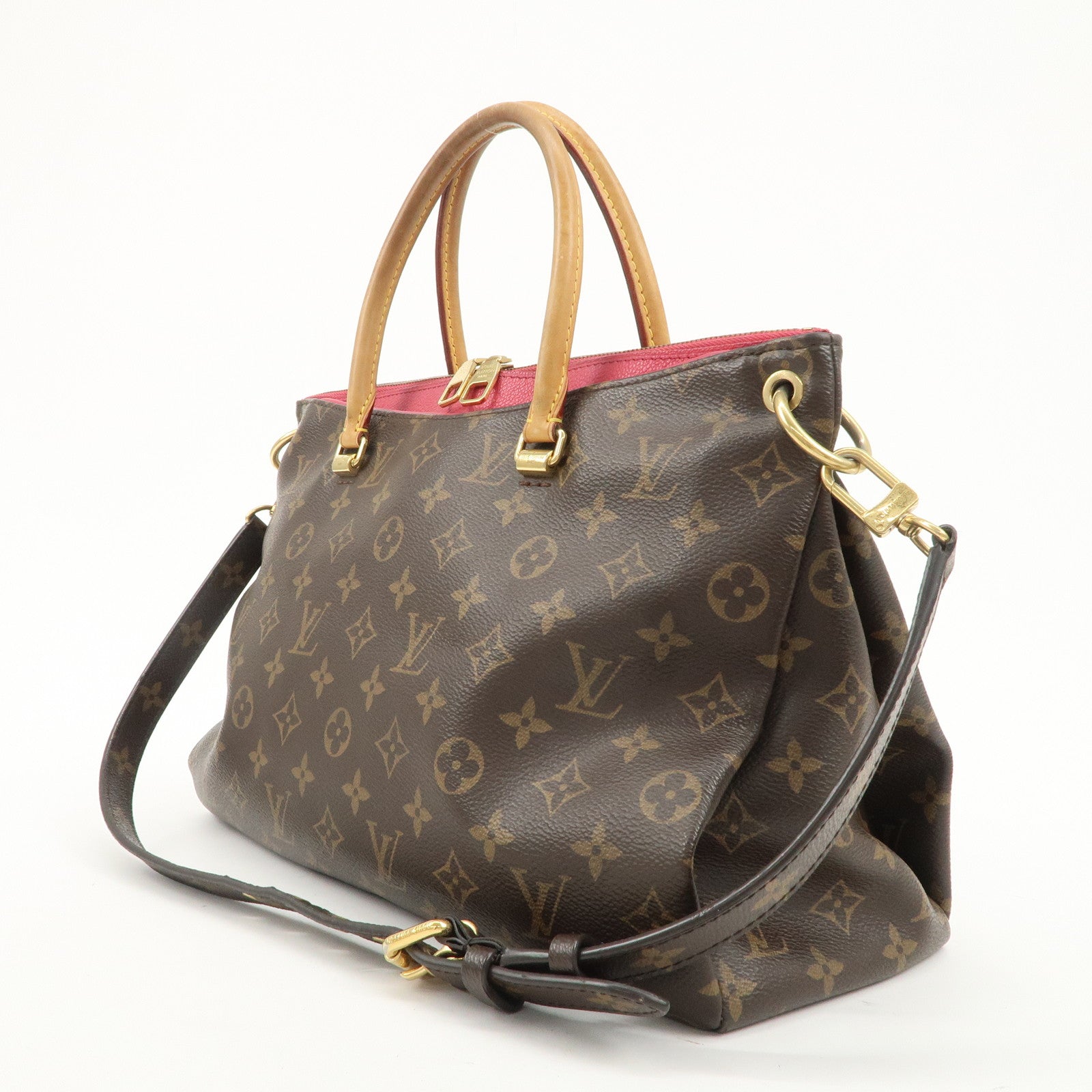 Louis Vuitton Monogram Pallas 2Way Bag Hand Bag Dahlia Used