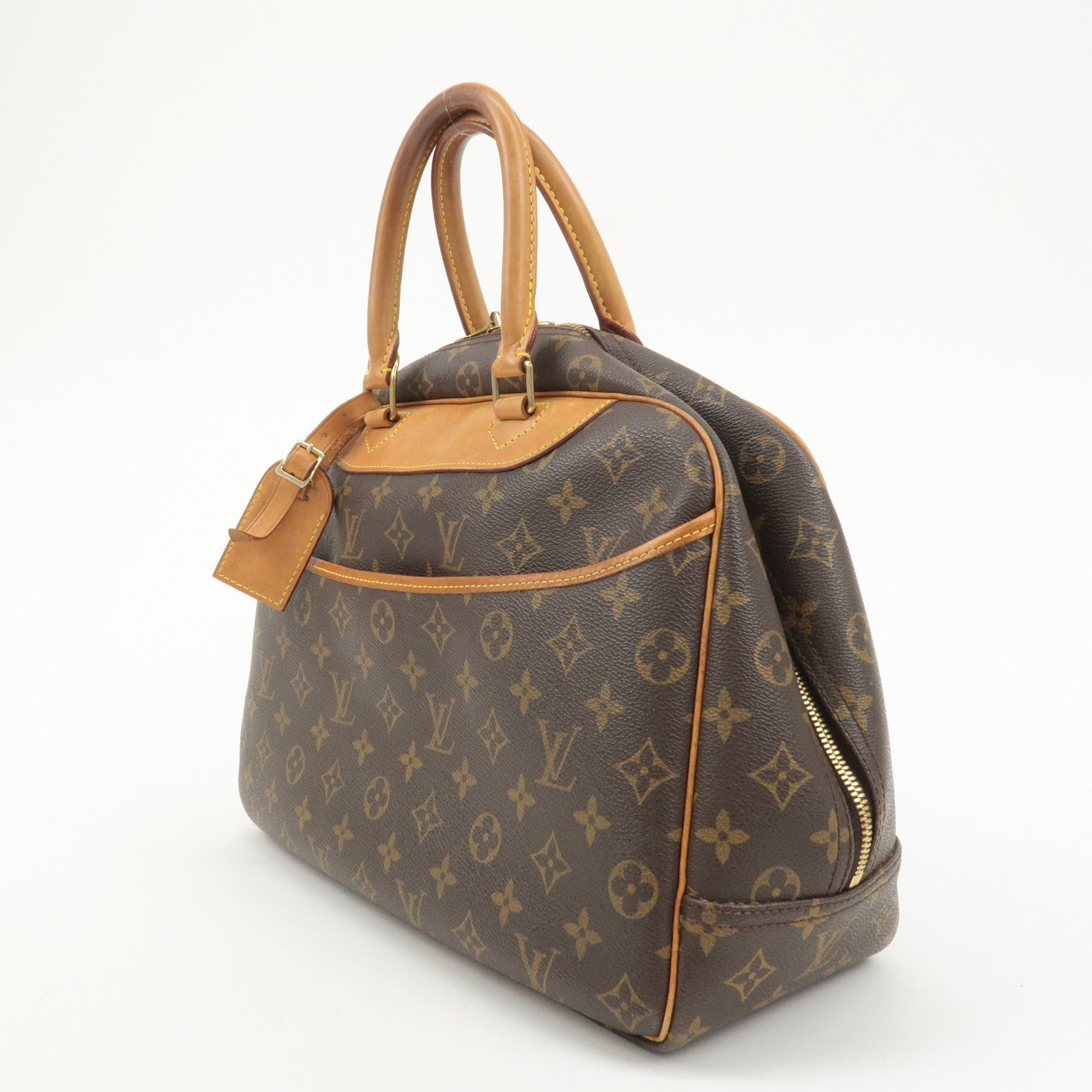 Louis Vuitton Monogram Deauville Hand Bag Brown M47270