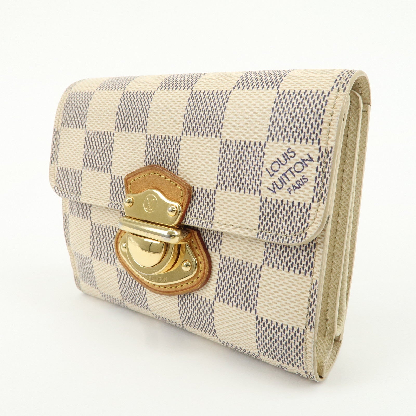 Louis Vuitton Damier Azur Portefeuille Joy Tri-fold Wallet N60030 Used