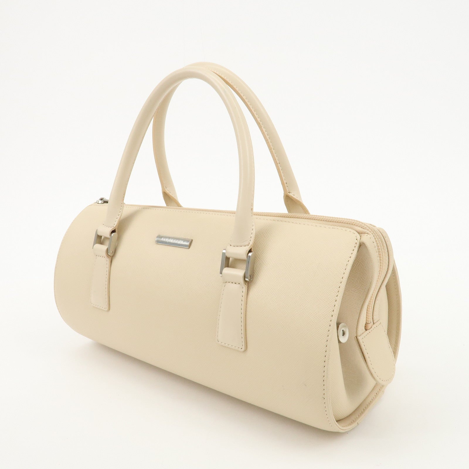 BURBERRY Leather Hand Bag Shoulder Bag Beige