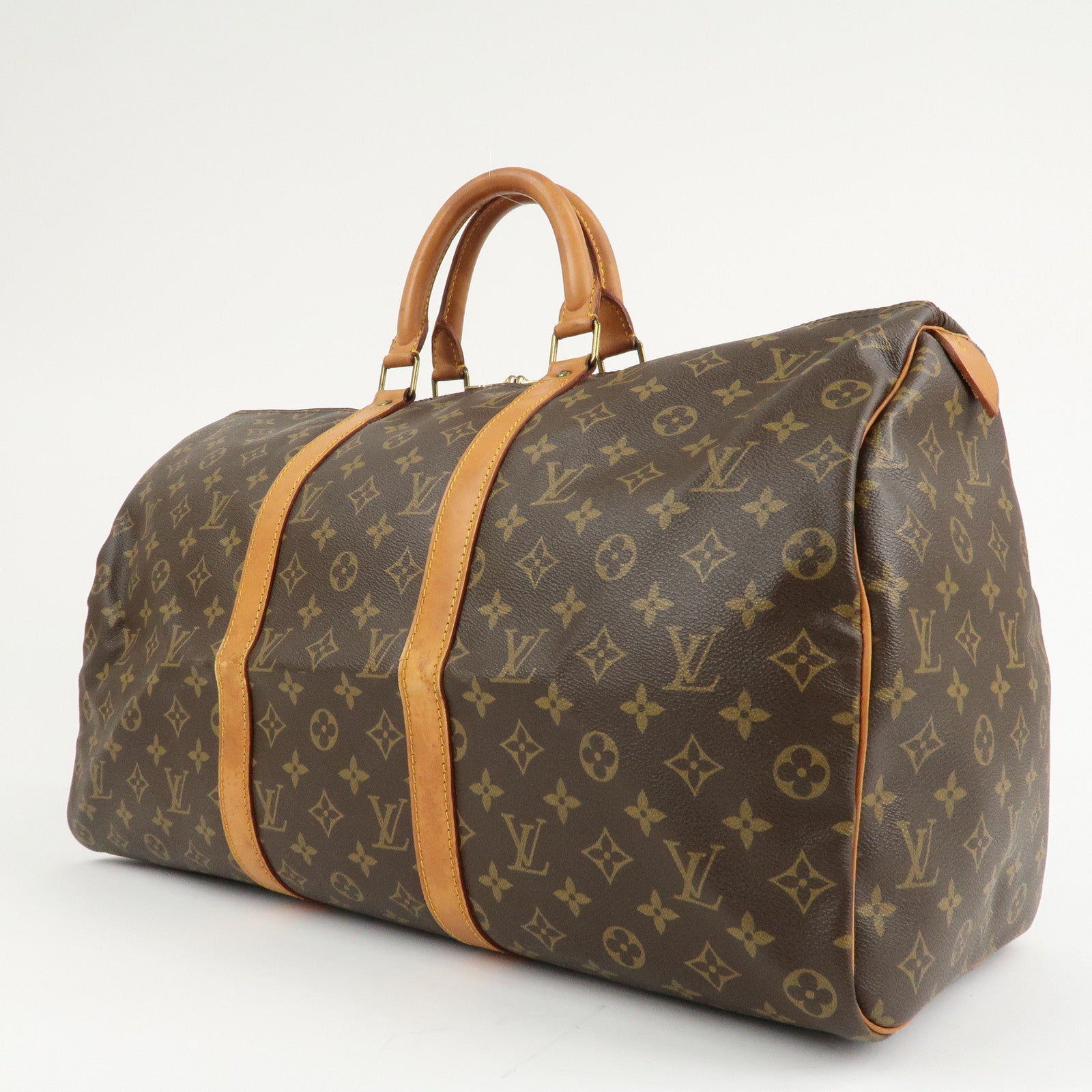 Louis Vuitton Monogram Keep All 50 Boston Bag Brown M41426