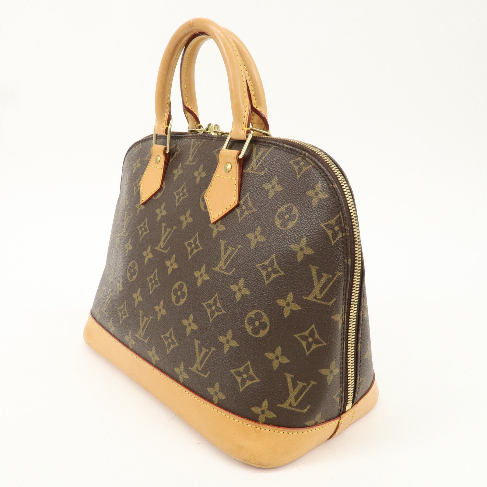 Louis Vuitton Monogram Alma Hand Bag Brown Brown M51130