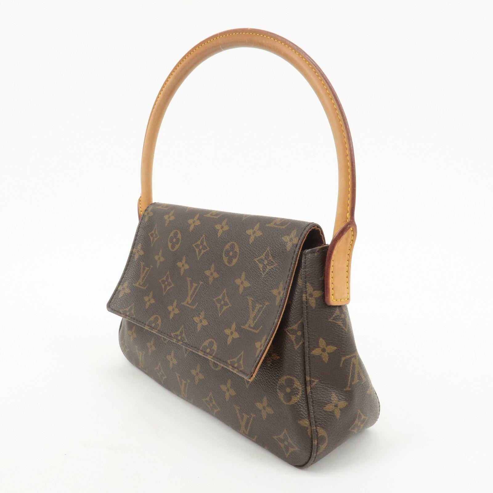 Louis Vuitton Monogram Mini Looping Shoulder Bag Hand Bag M51147 Used