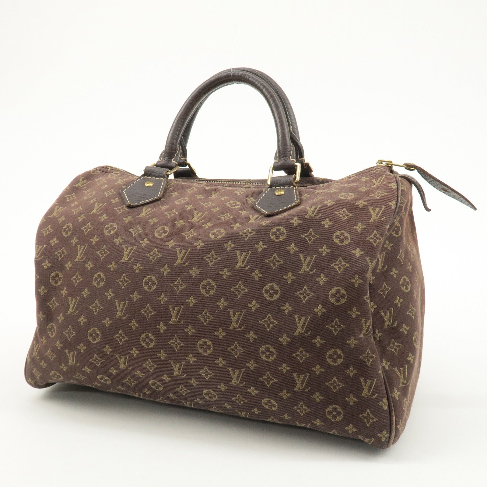 Louis Vuitton Monogram Mini Lin Speedy 30 Boston Bag Ebene M95224