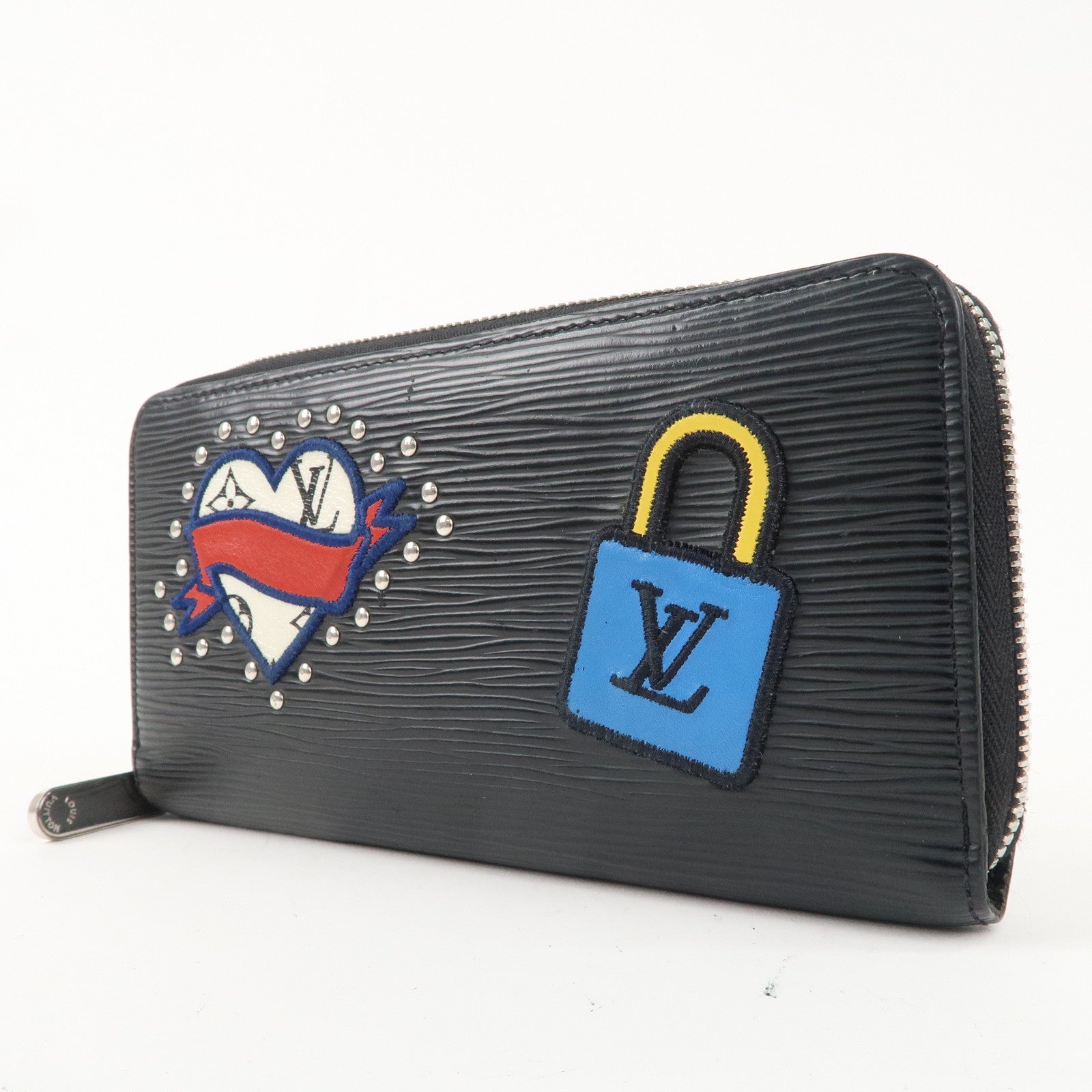 Louis Vuitton Epi LV Stories Zippy Wallet Noir M63376