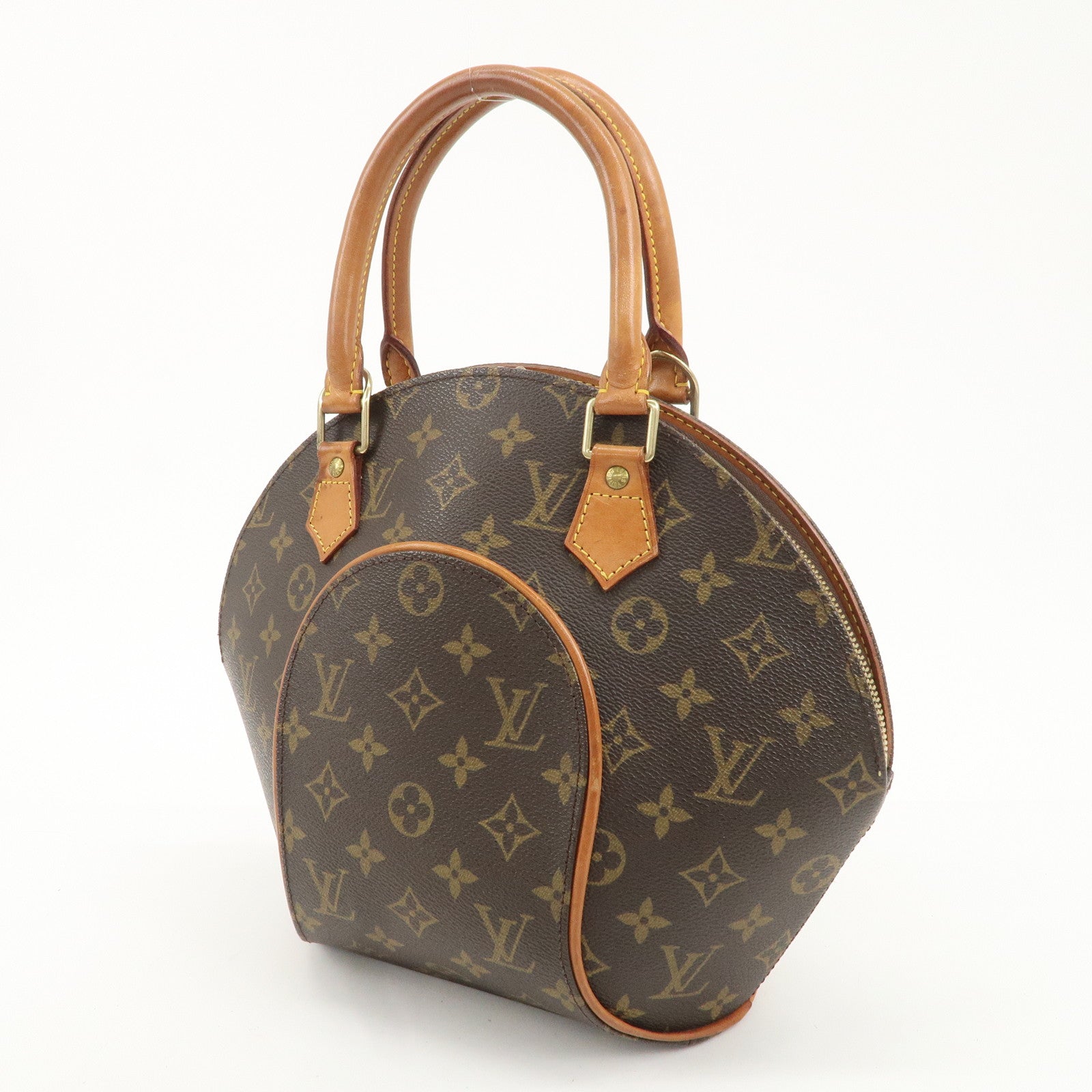 Louis Vuitton Monogram Ellipse PM Hand Bag Brown M51127 Used