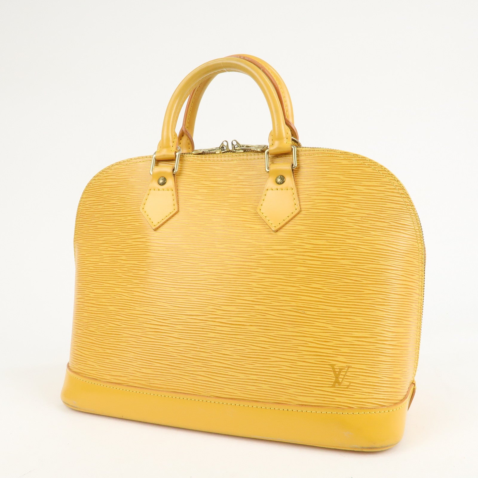 Louis Vuitton Epi Alma PM Hand Bag Tassili Yellow M52149