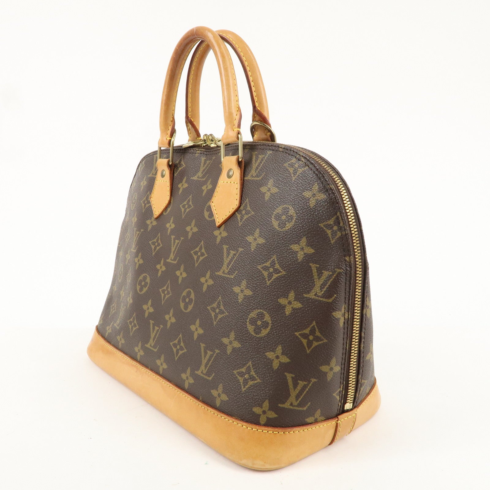 Louis Vuitton Monogram Alma Hand Bag Brown M51130