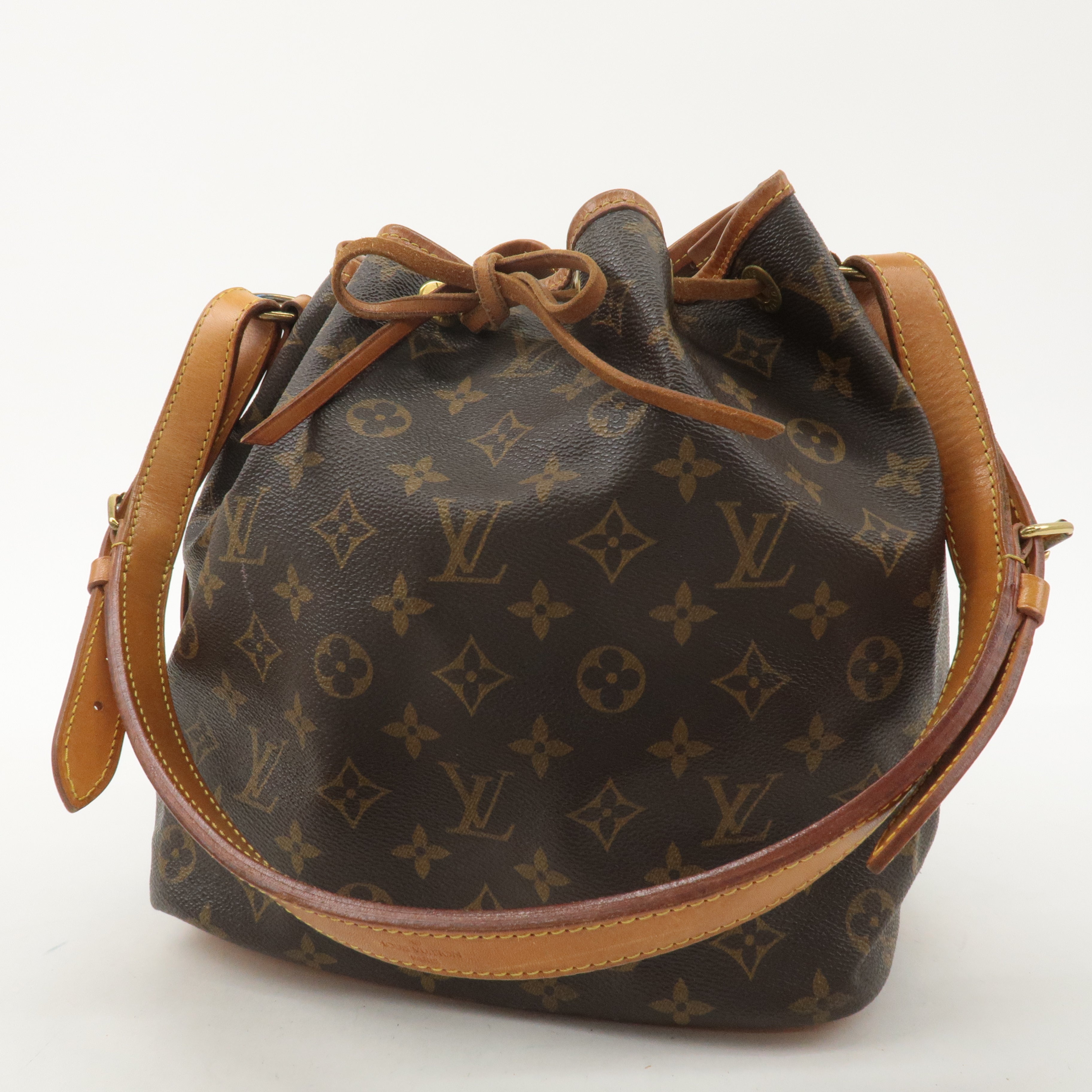 Louis Vuitton Monogram Petit Noe Shoulder Bag Brown M42226