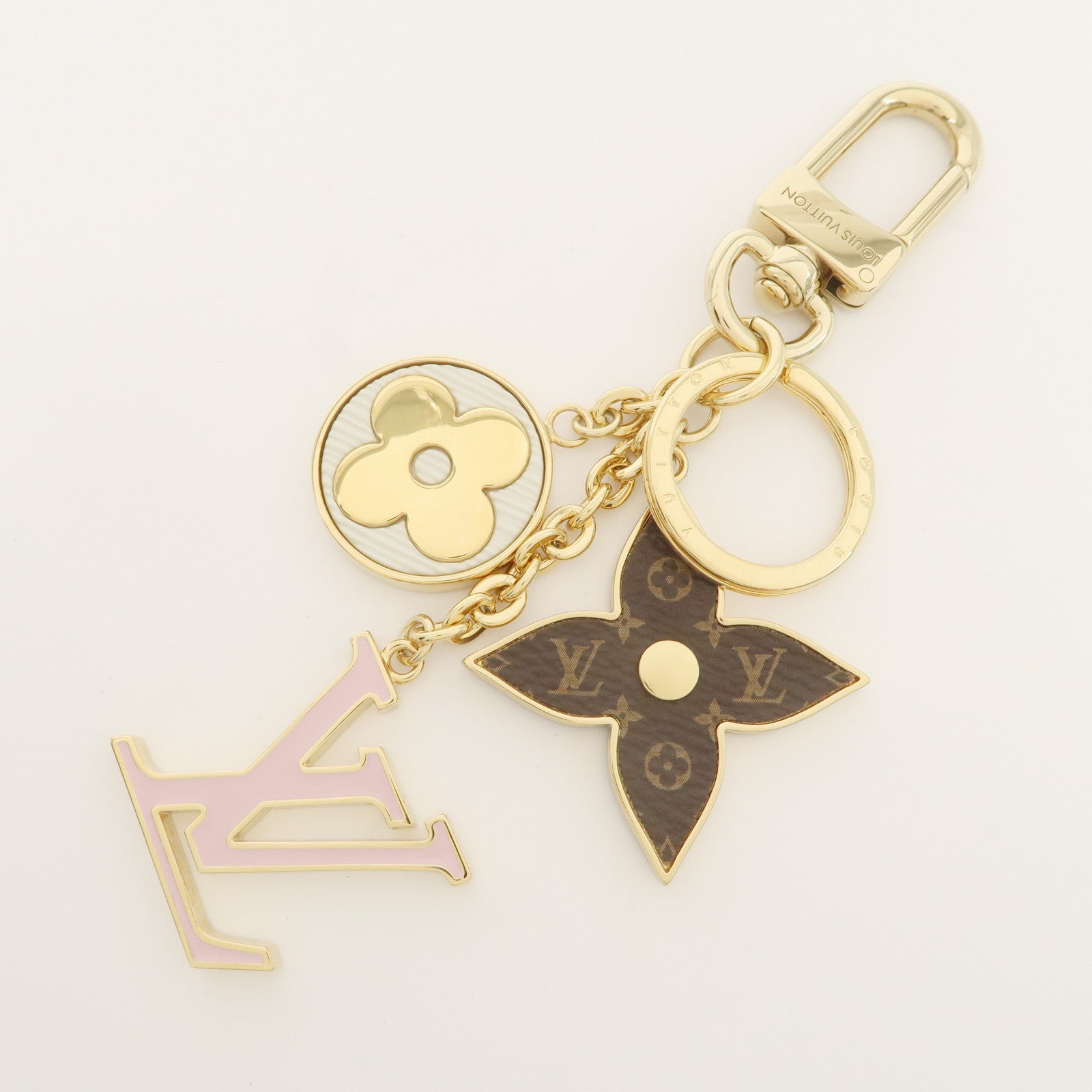 Louis Vuitton Key Chain Charm Spring Street Gold M01187 Used