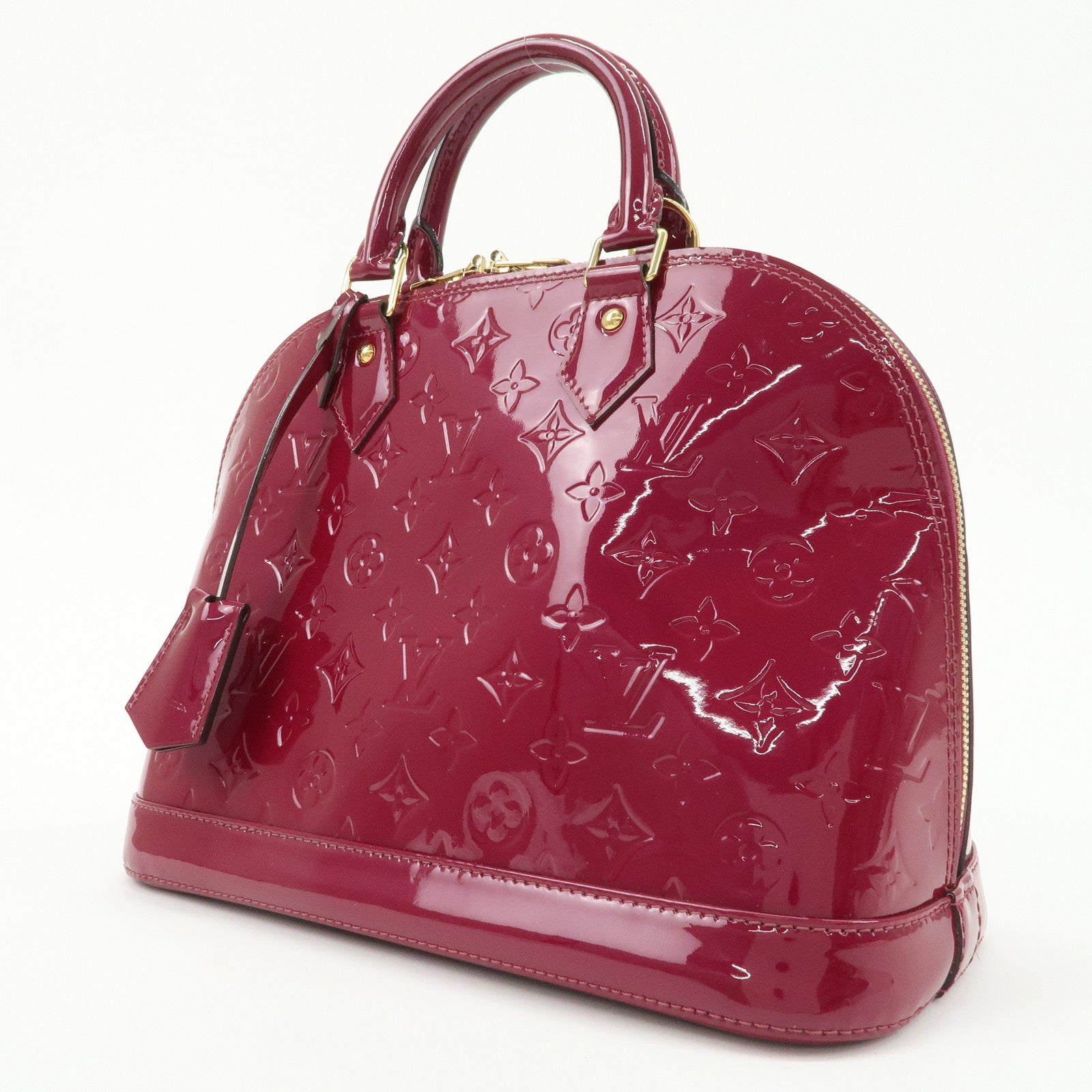 Louis Vuitton Monogram Vernis Alma PM Hand Bag Magenta M50561