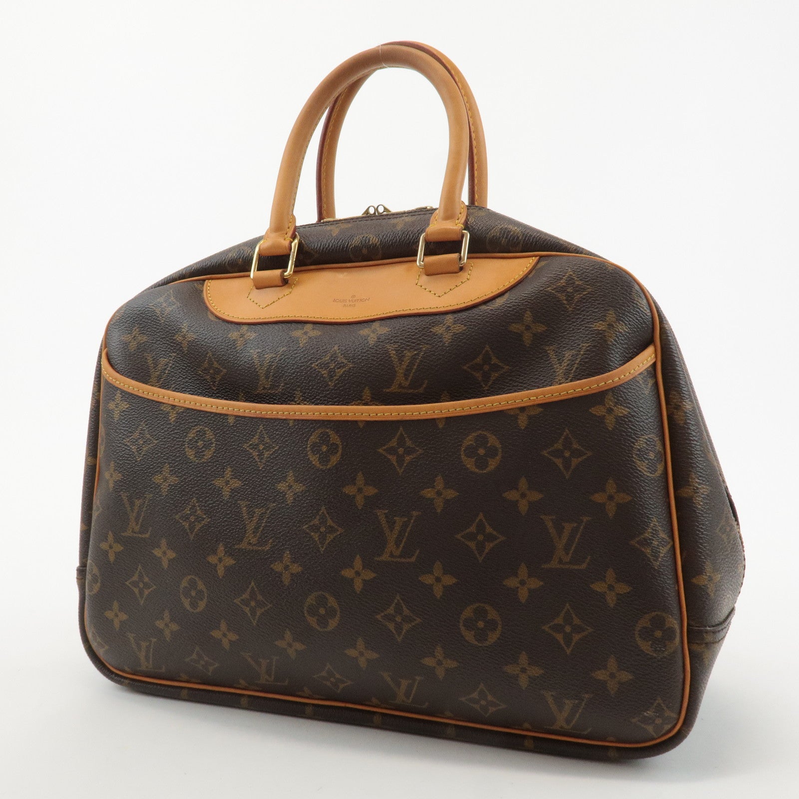 Louis Vuitton Monogram Deauville Hand Bag Brown M47270