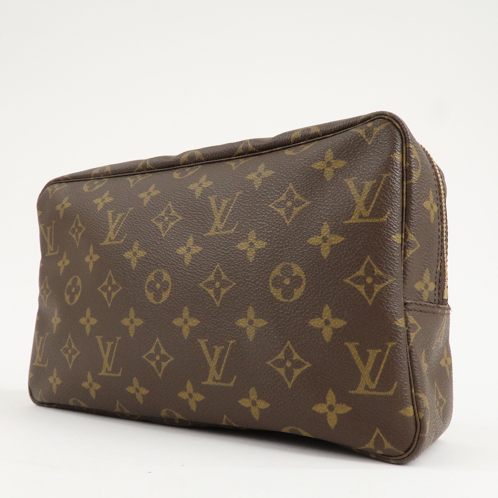 Louis Vuitton Monogram Trousse Toilette 28 Pouch Brown M47522 Used