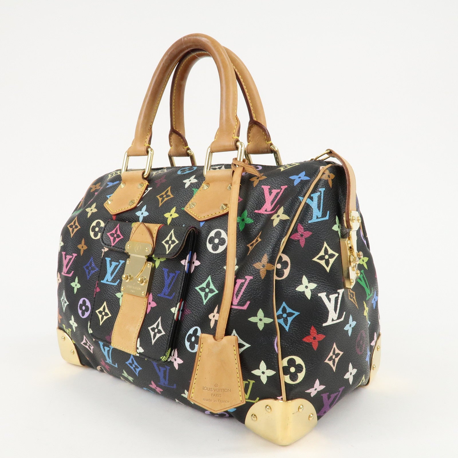 Louis Vuitton Monogram Multi Color Speedy 30 Hand Bag M92642 Used