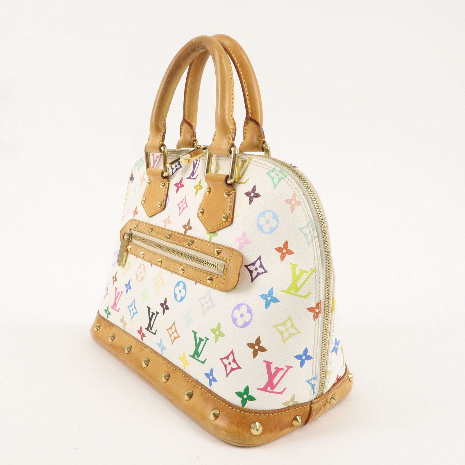 Louis Vuitton Monogram Multi Color Alma PM Hand Bag Blanc M92647