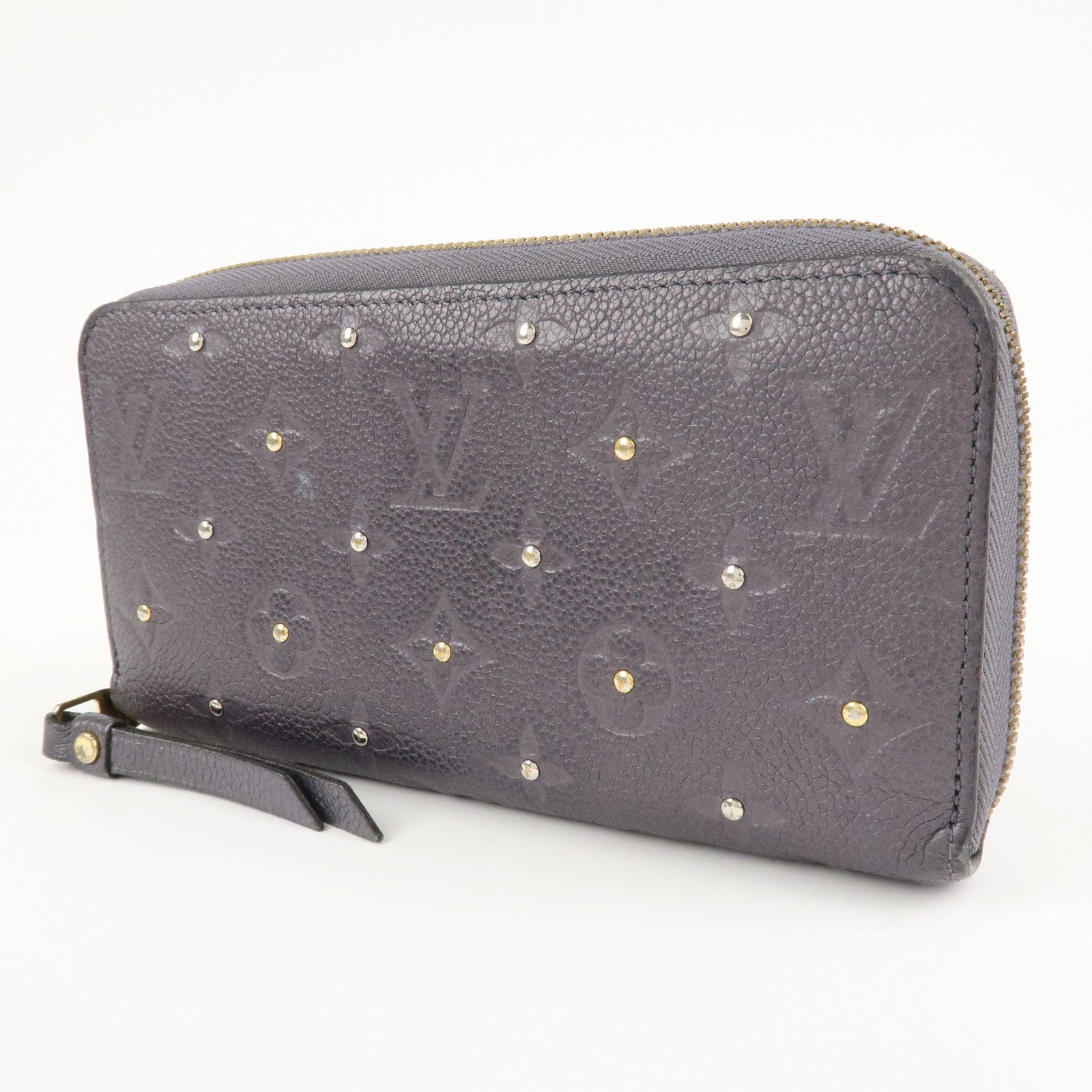 Louis Vuitton Empreinte Zippy Studs Wallet Gris Silver M62209