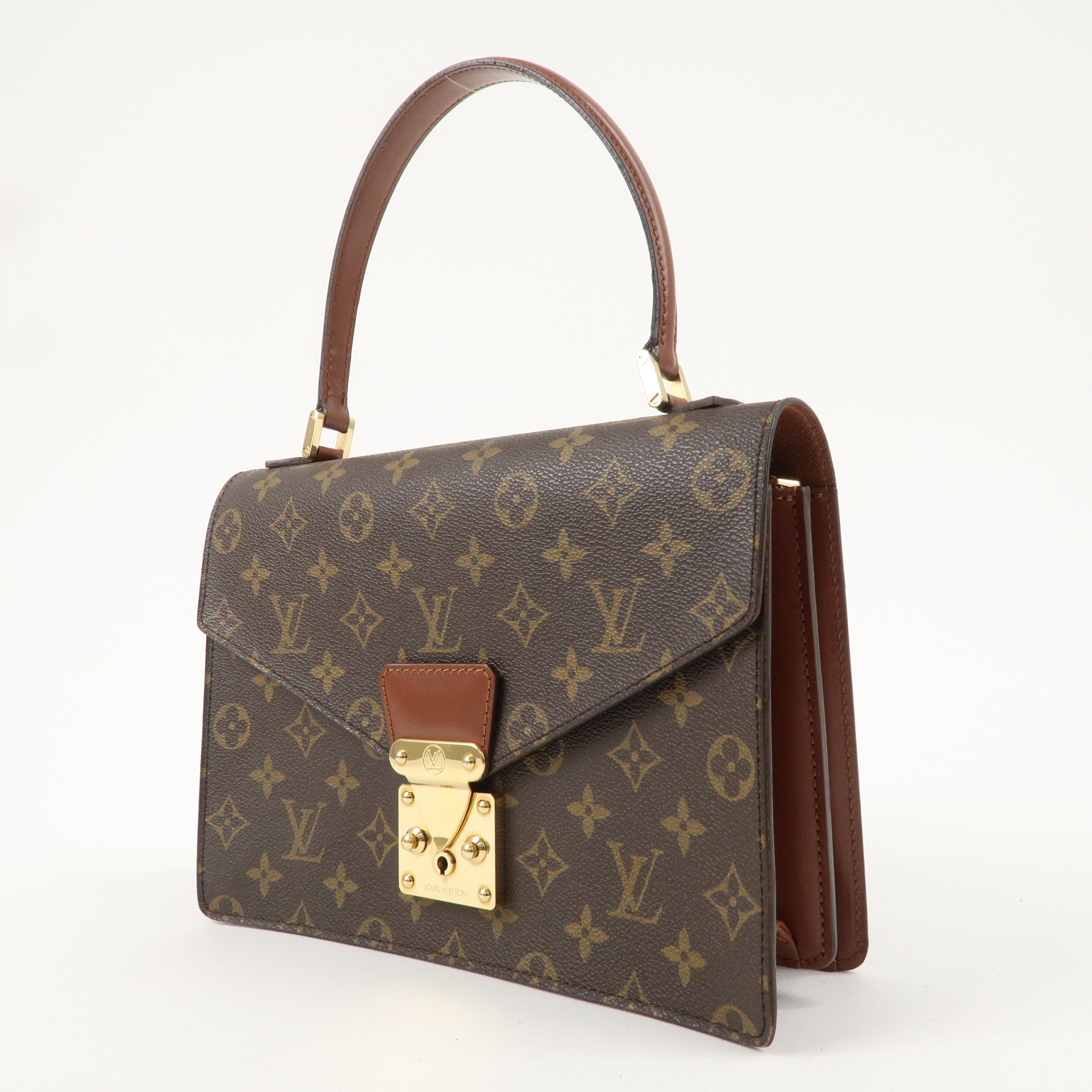 Louis Vuitton Monogram Concorde Hand Bag Brown M51190