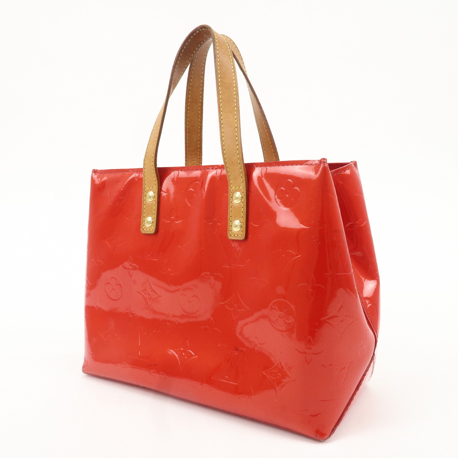 Louis Vuitton Monogram Vernis Lead PM Hand Bag M91088 Rouge Used