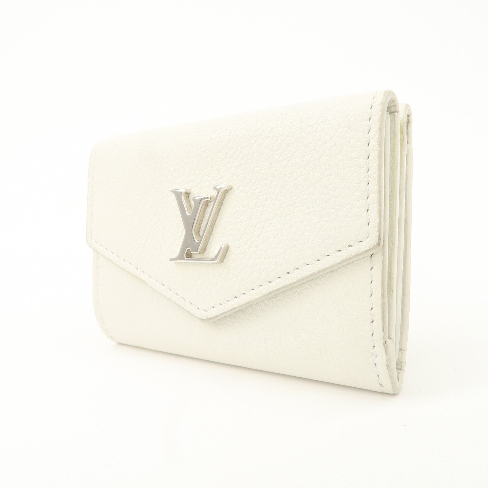 Louis Vuitton Portefeuille Lock Mini Wallet White M68482