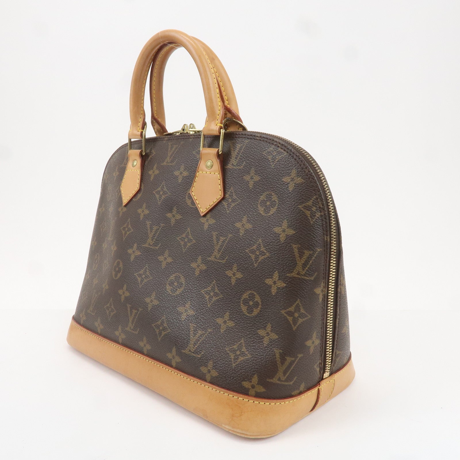 Louis Vuitton Monogram Alma Hand Bag Brown M51130