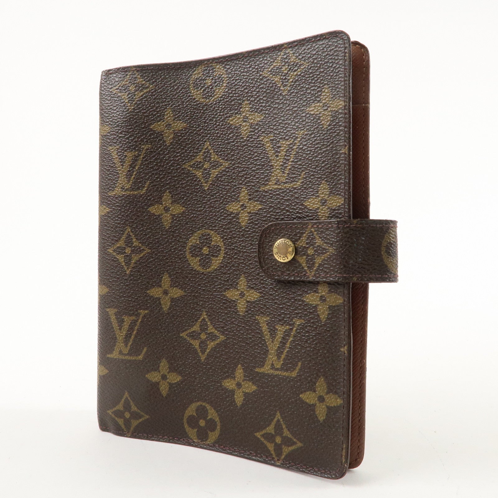 Louis Vuitton Monogram Agenda MM Planner Cover Brown R20004